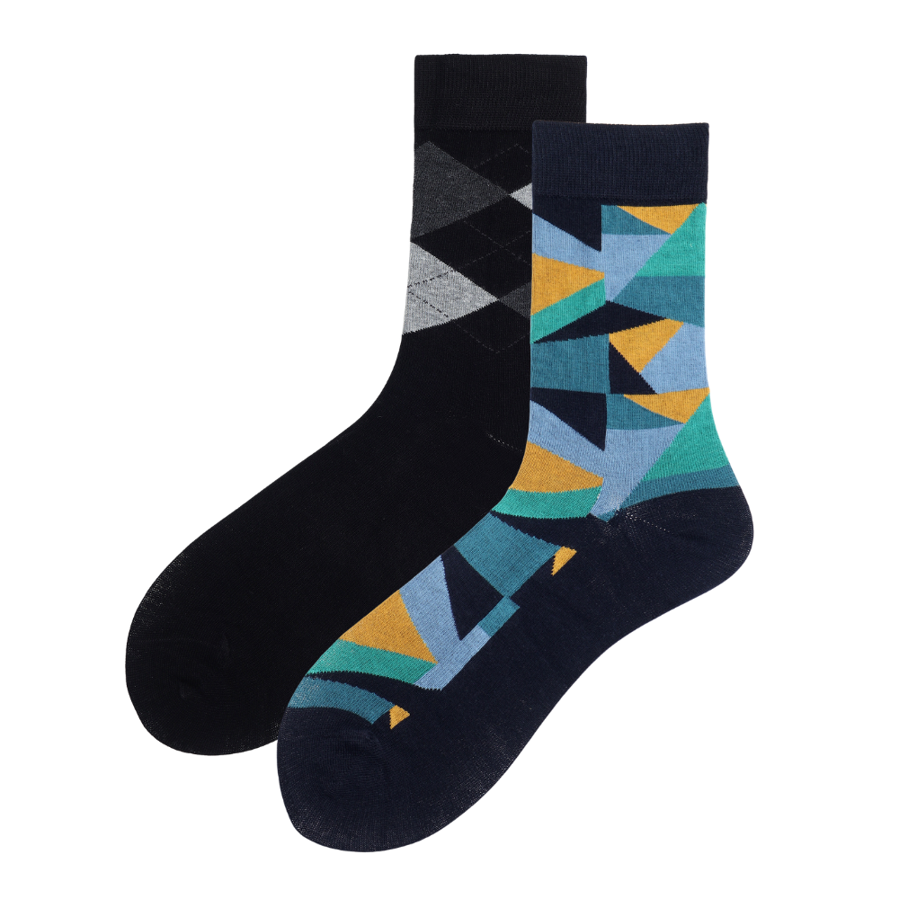 Not So Serious Pack of 2 Pairs | Mid-Calf Socks for Men