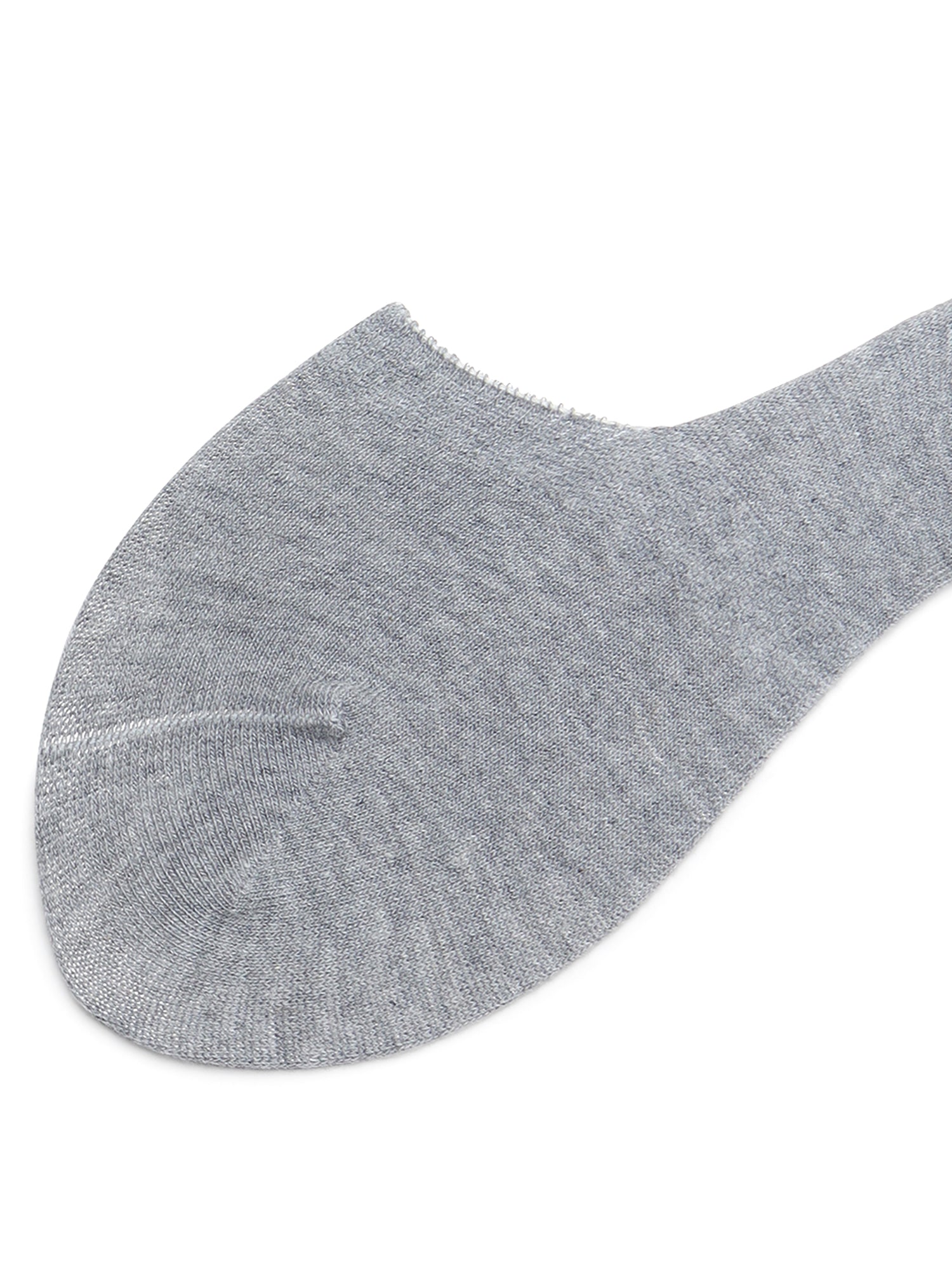 Grey Solid Non-Slip | No Show Socks For Women