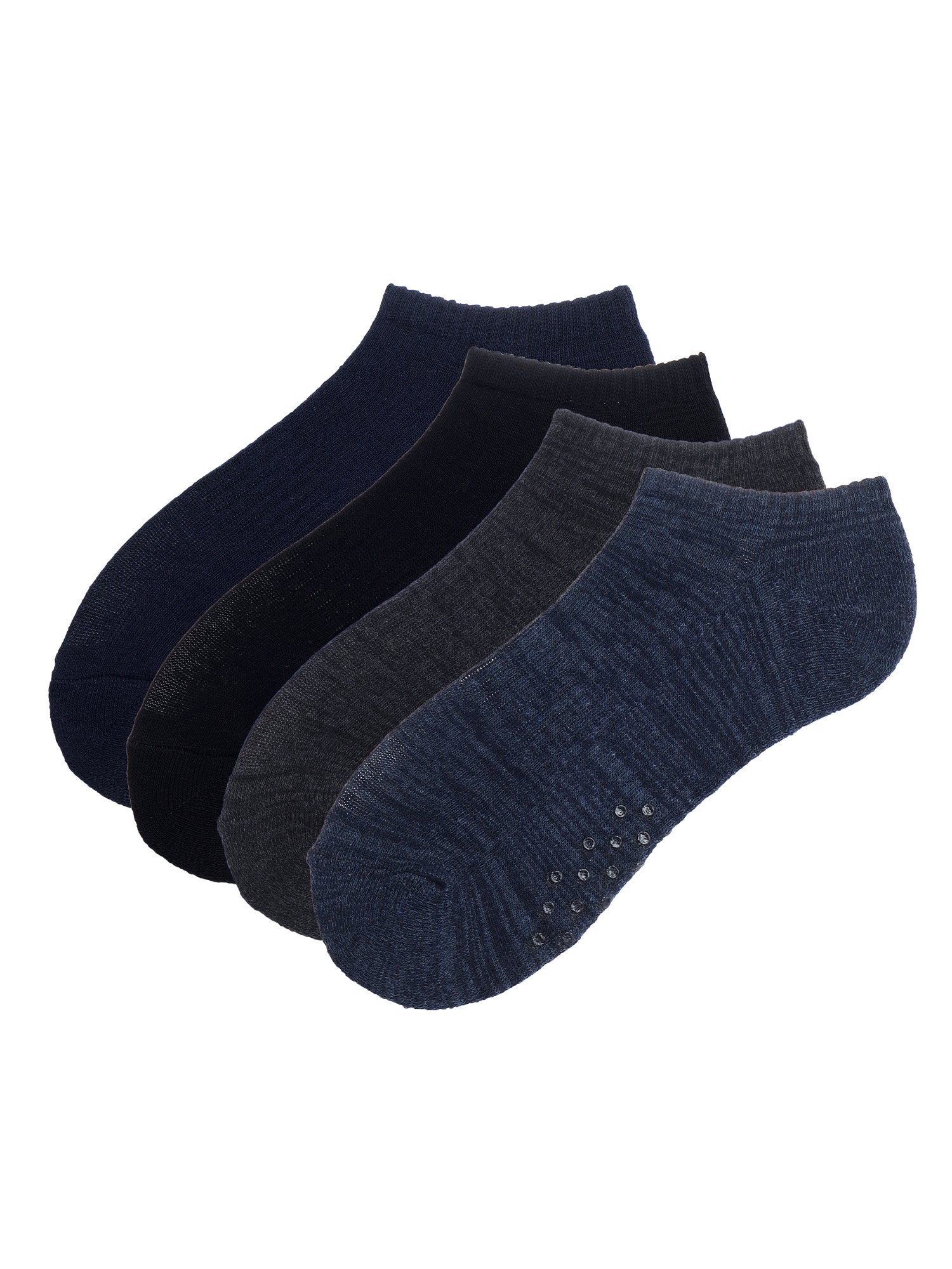 Unisex Grippers | Classic Box Of 4 Pairs | Low Cut Lounging Socks