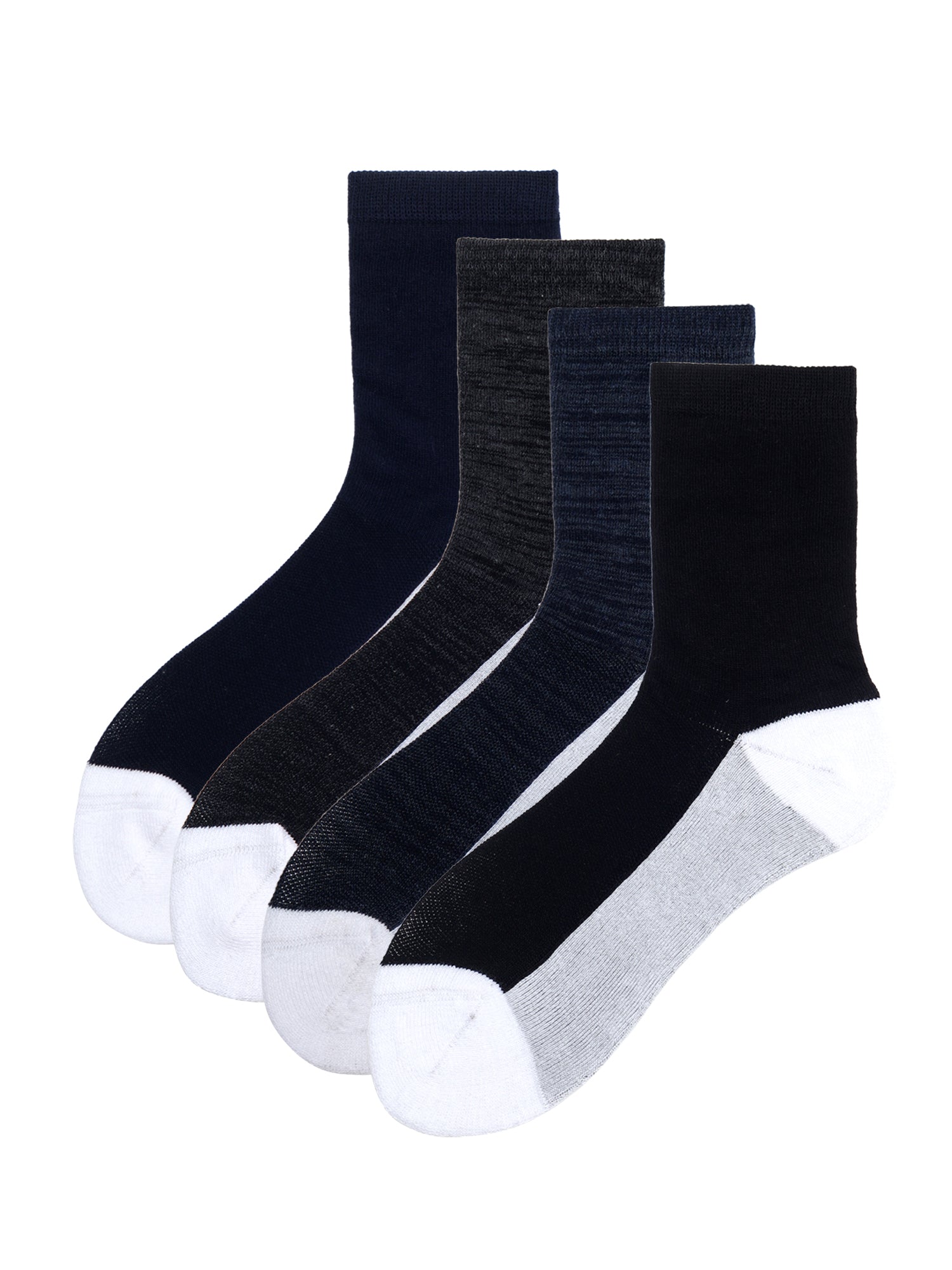 Unisex Diabetic Care | Classic Box Of 4 Pairs | Mid Calf Crew Socks