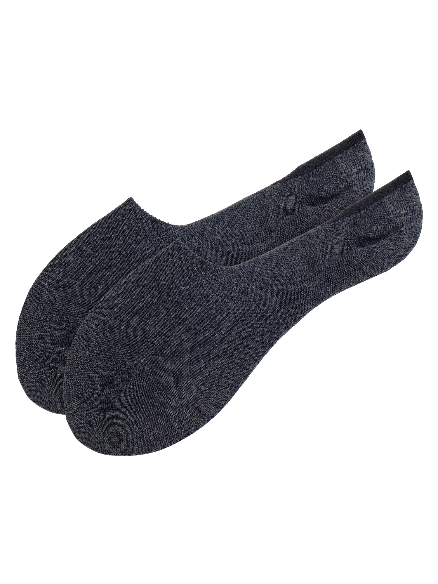 Grey Solid Non-Slip | No Show Socks For Men