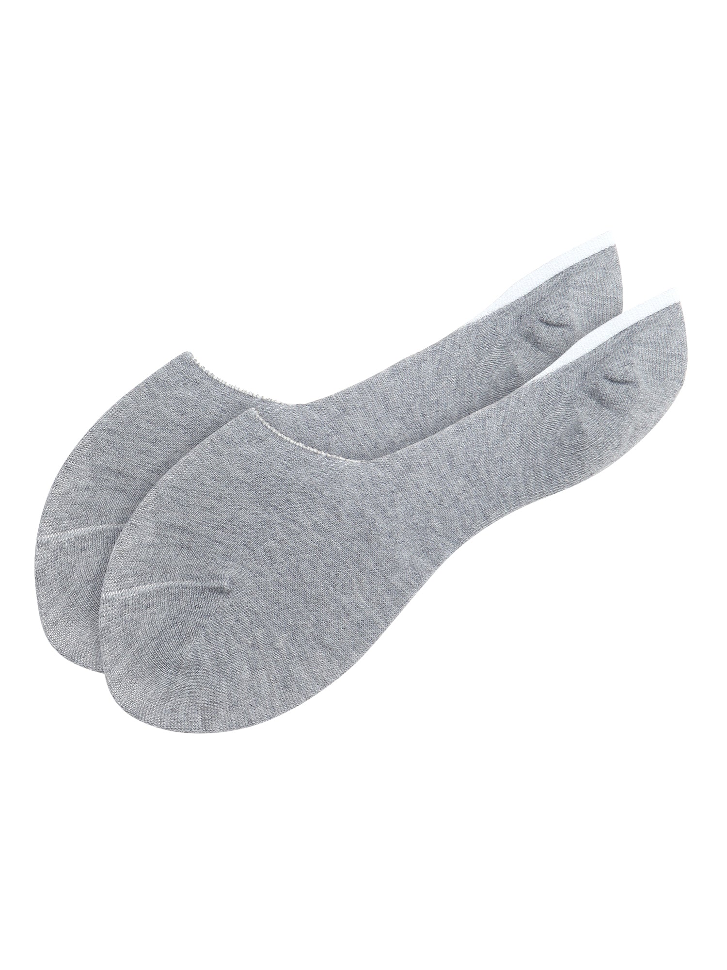 Grey Solid Non-Slip | No Show Socks For Women