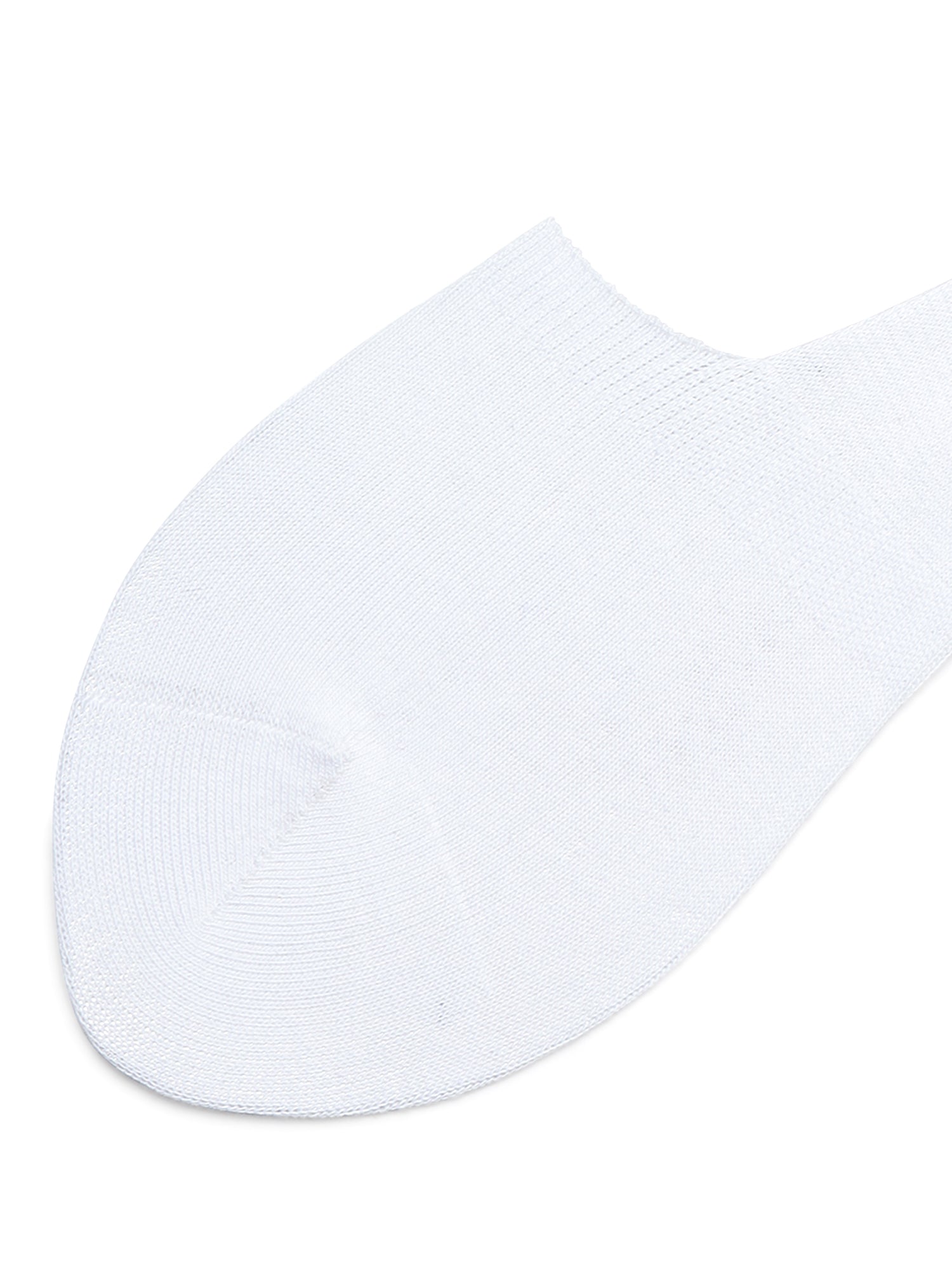 White Solid Non-Slip | No Show Socks For Men