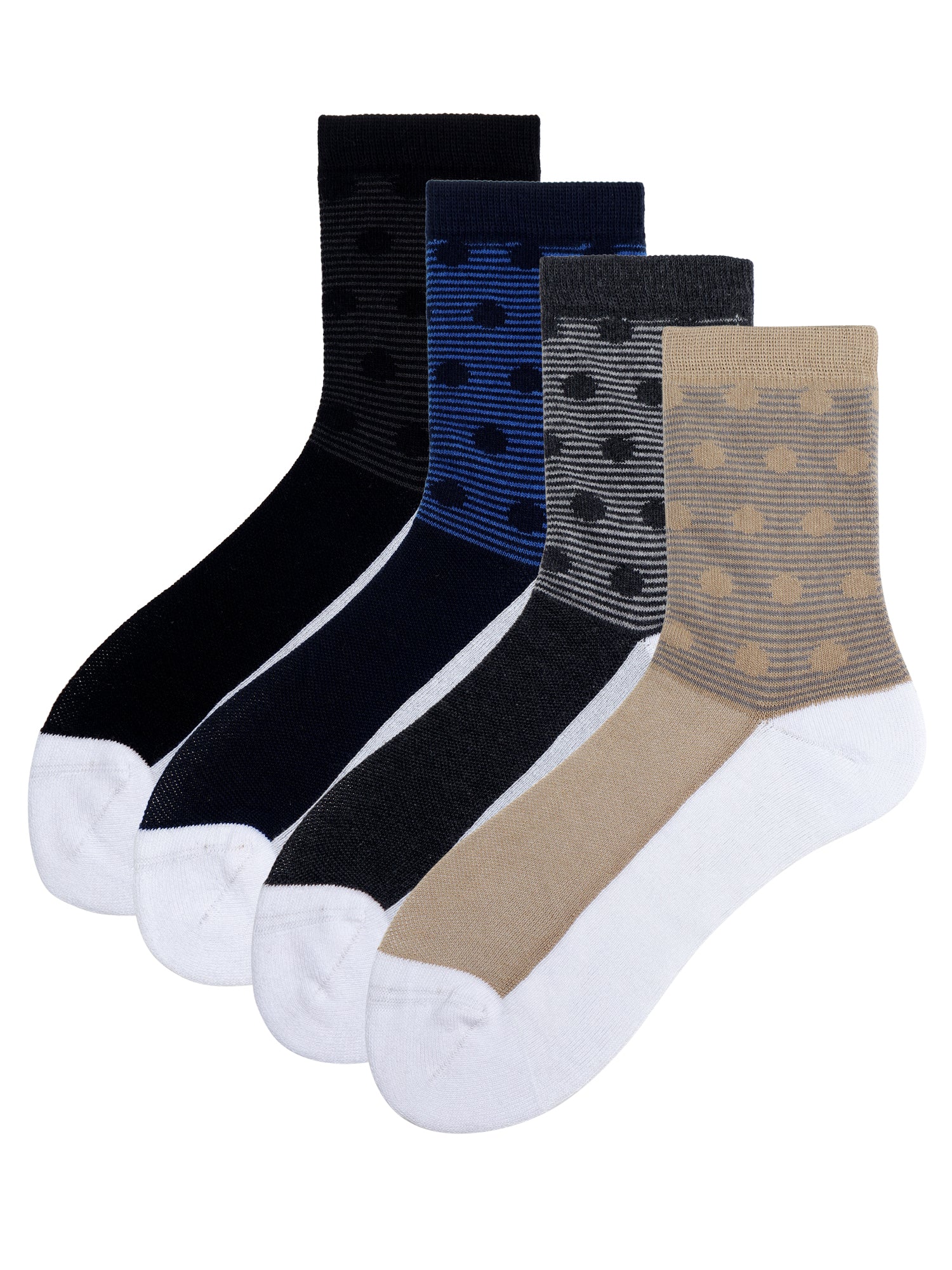 Diabetic Care | Stand Out Box Of 4 Pairs | Mid Calf Crew Socks