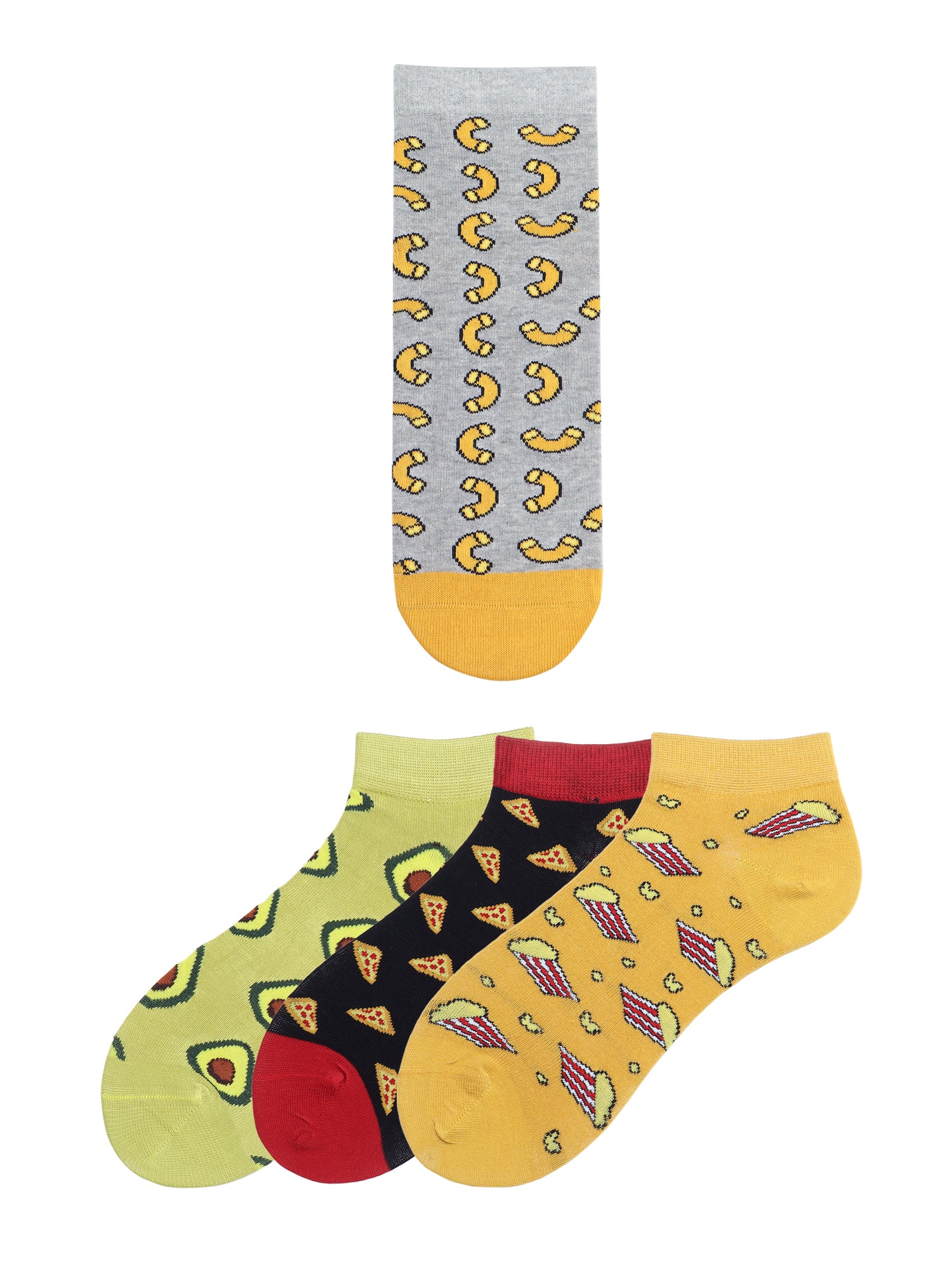 Unisex Live To Eat Box Of 4 Pairs | Ankle Socks