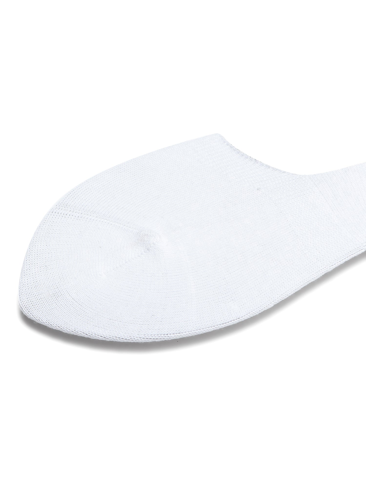 White Solid Non-Slip No Show Socks For Women