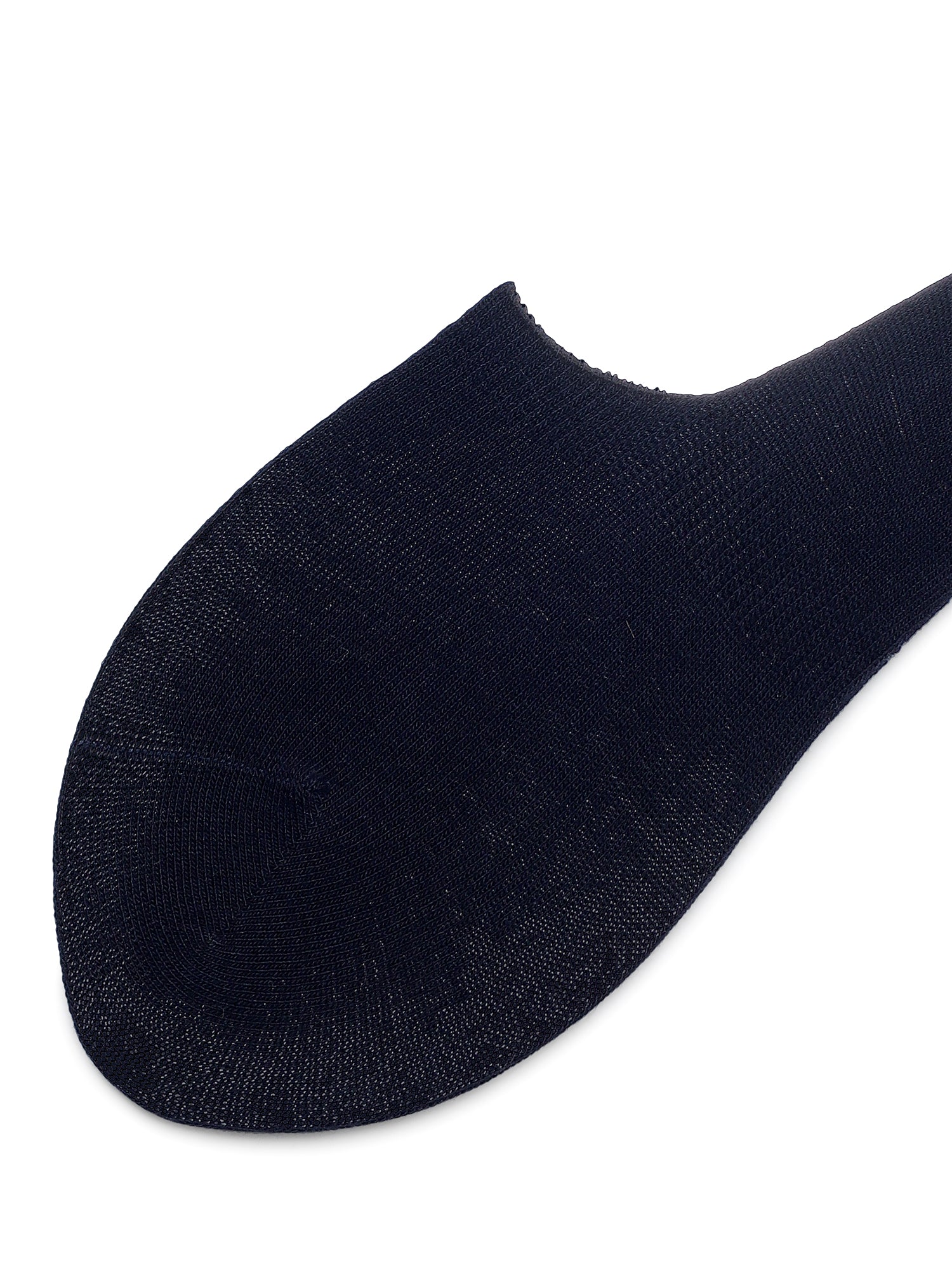 Navy Solid Non-Slip No Show Socks For Men