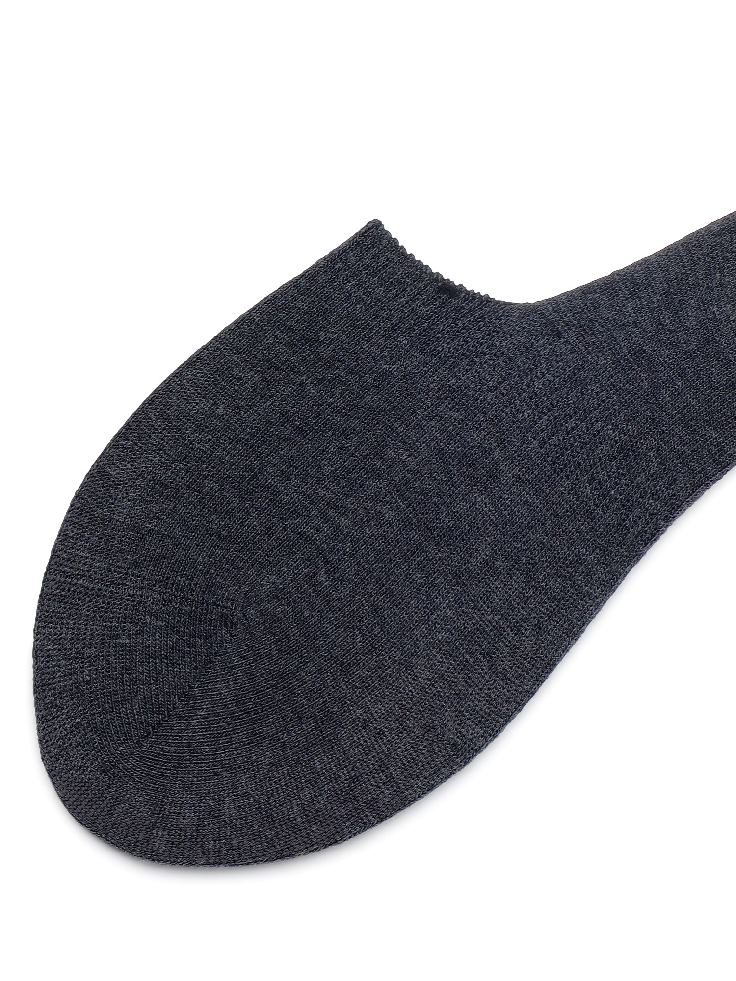 Grey Solid Non-Slip | No Show Socks For Men