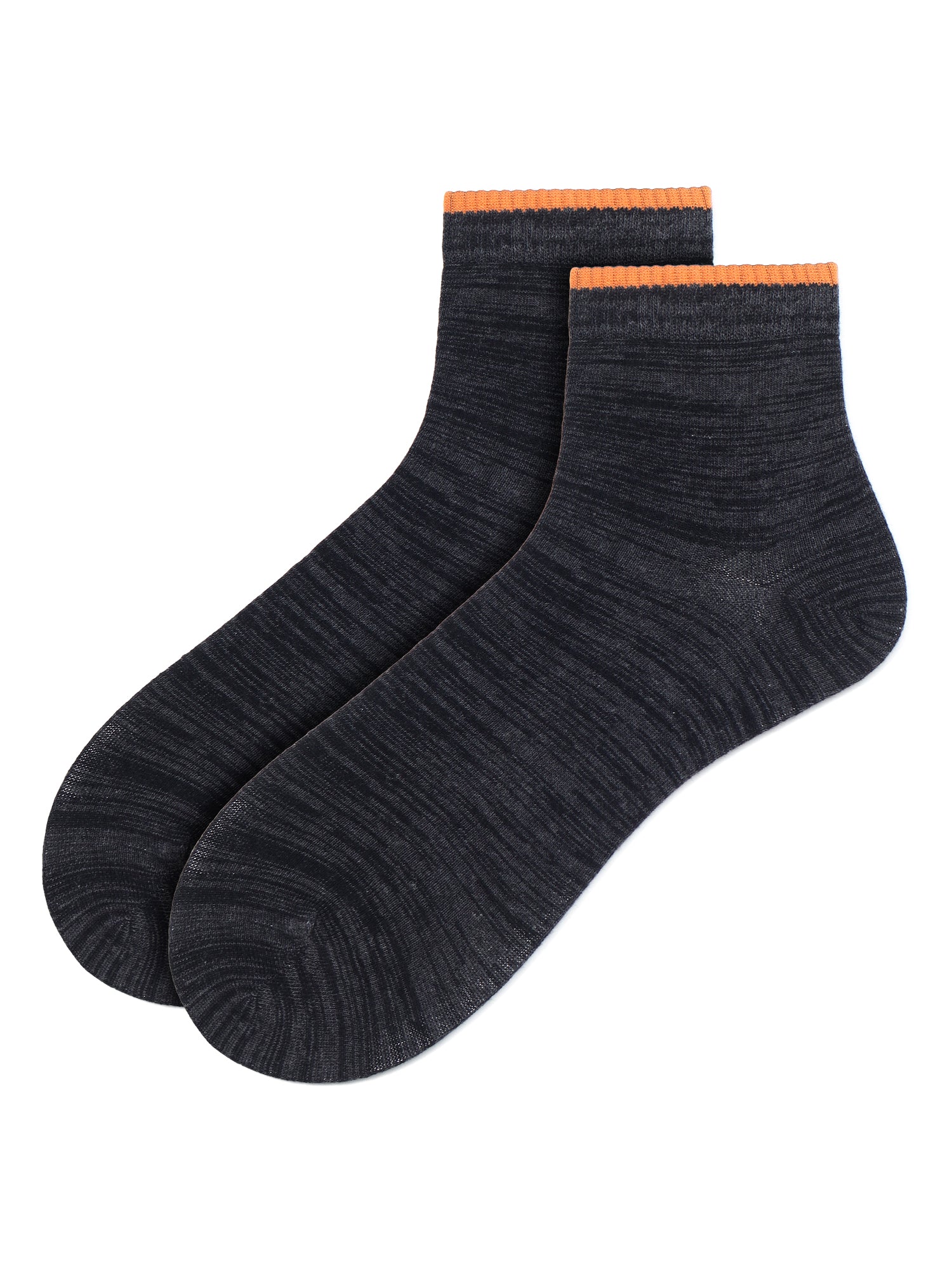 Tipped to Perfection | Twintone Black with Orange Tip Socks