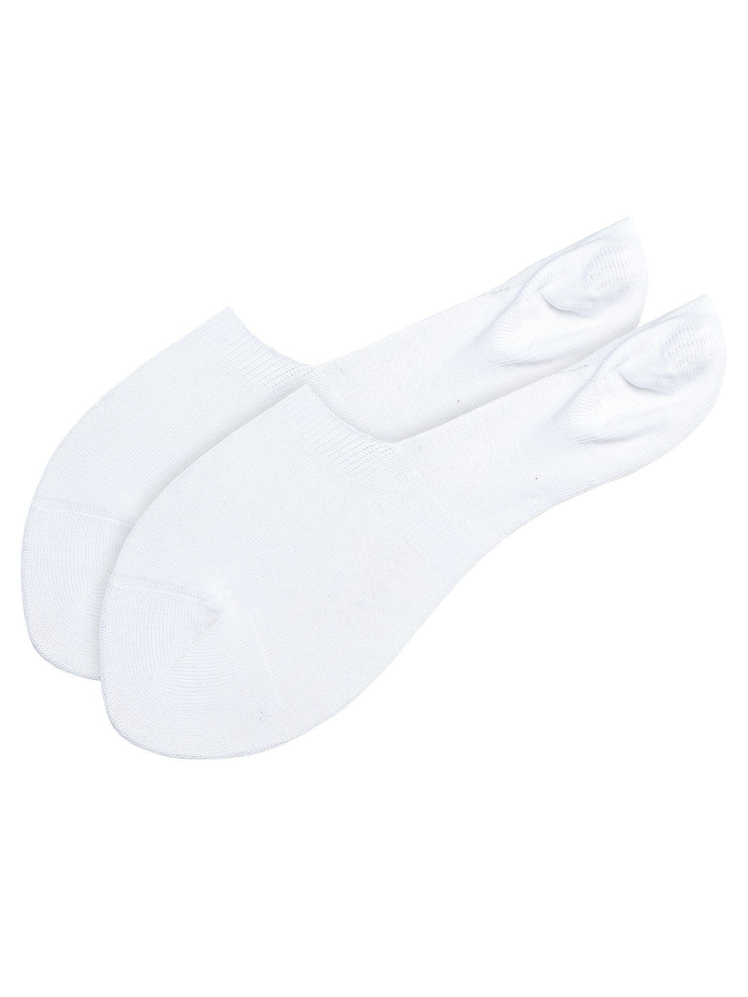 White Solid Non-Slip | No Show Socks For Men