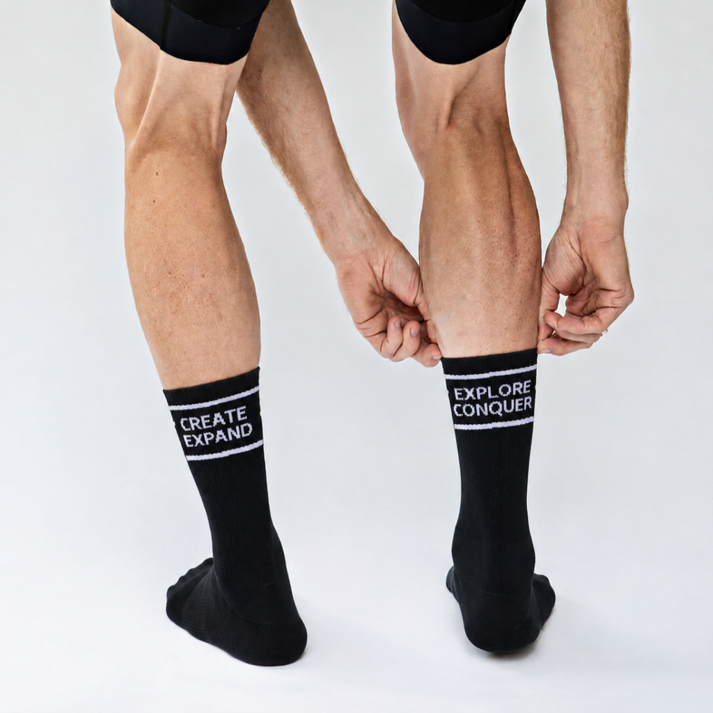 Create Explore Expand Conquer | Unisex Athletic Socks