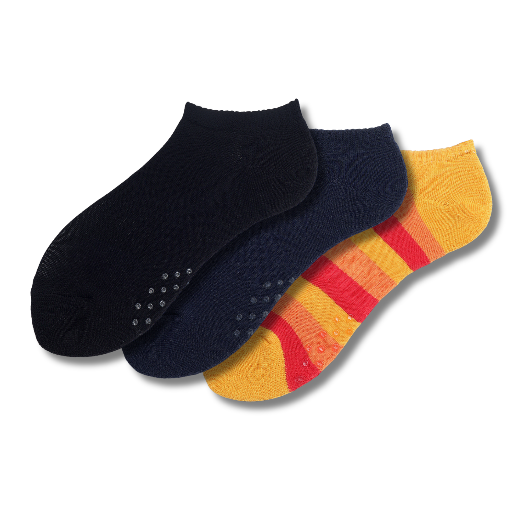 NoSlip Zone Basics Pack of 3 Pairs | Grippers | Ankle Socks