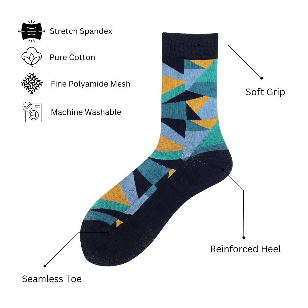 Not So Serious Pack of 2 Pairs | Mid-Calf Socks for Men