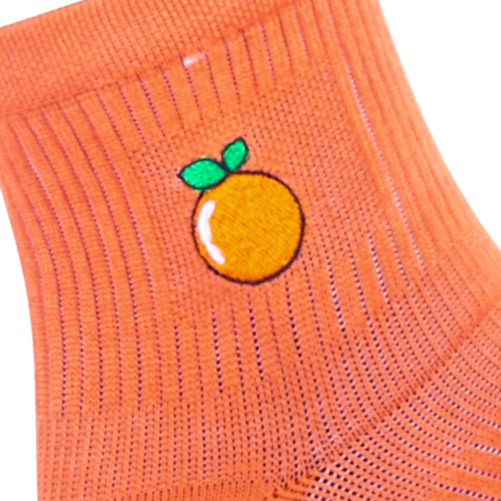Clementine Citrus-Themed Bamboo Socks