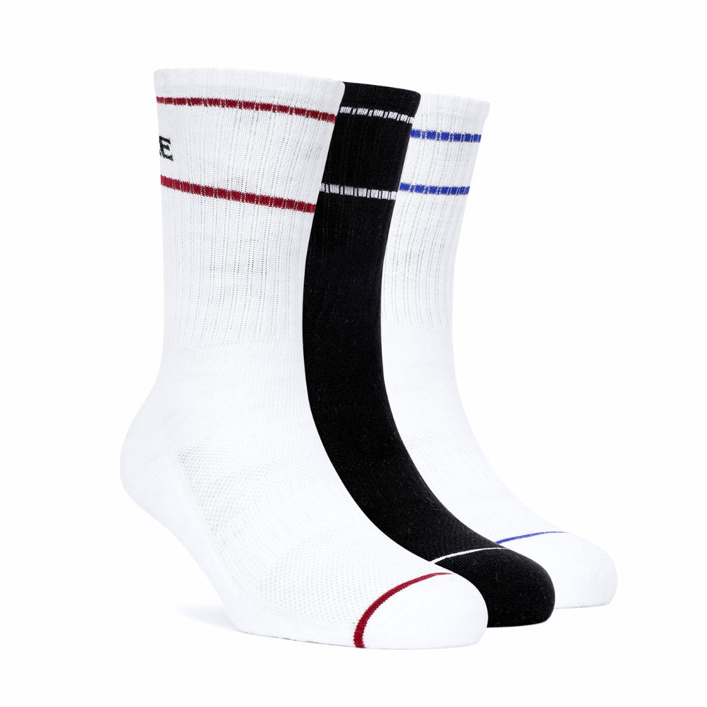 Soxy Pump | Black & White | Box of 3 Unisex Athletic Socks