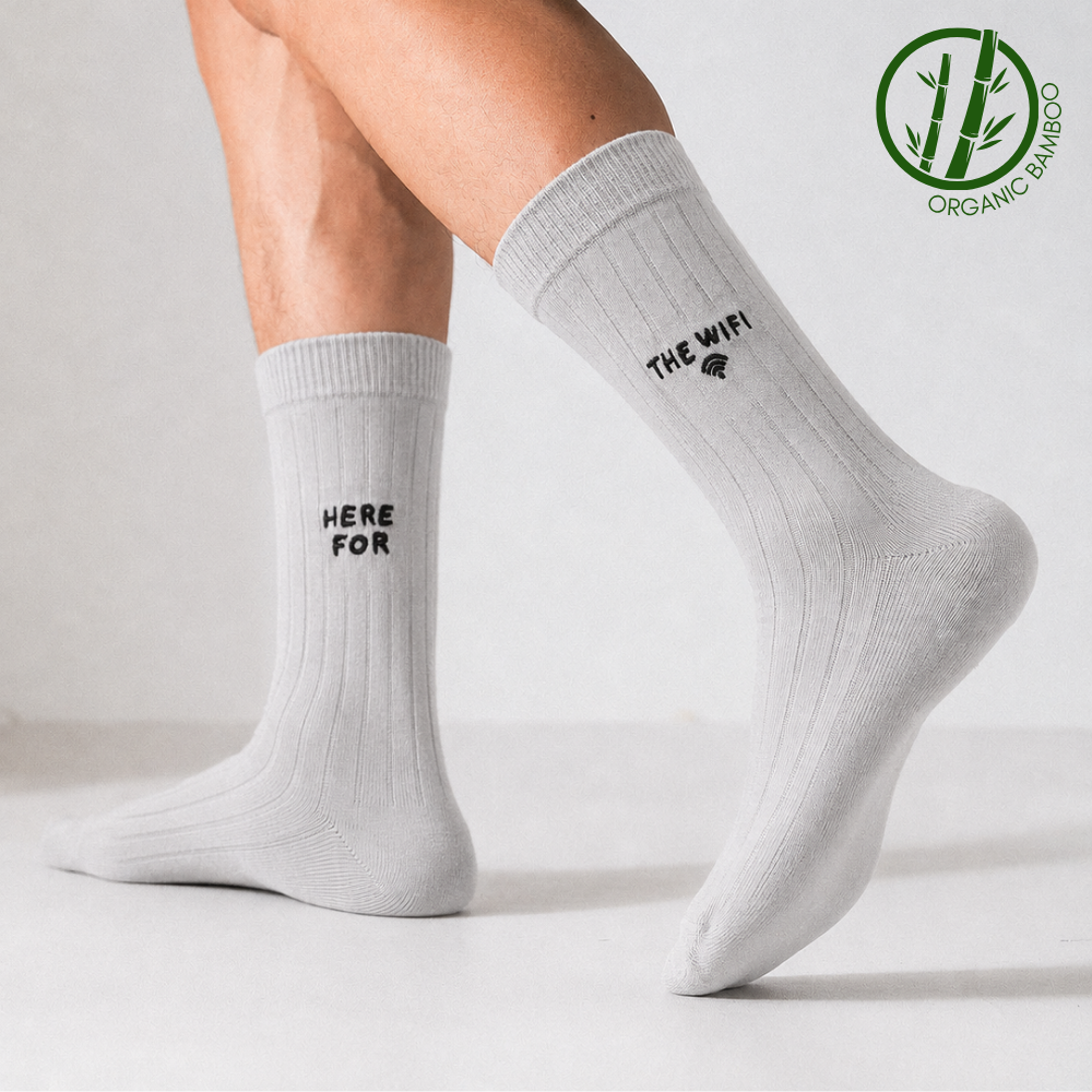 Here for the WiFi | Corporate Crew Socks