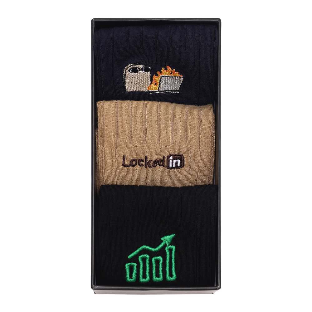 Corporate Toes Fun | Box of 3 Men's Formal Socks