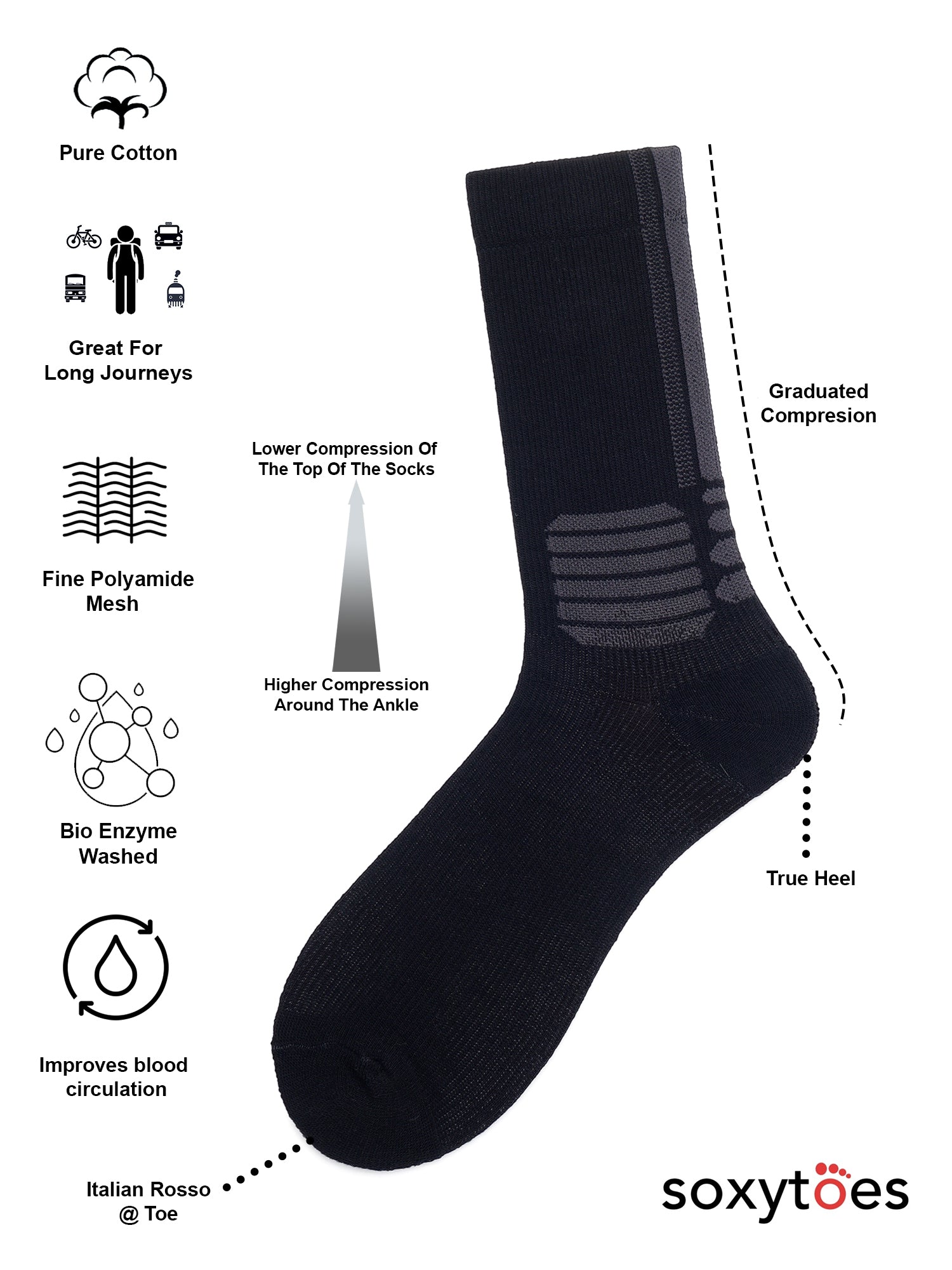 Compression Therapy | Stand Out Box Of 4 Pairs | Travel Socks