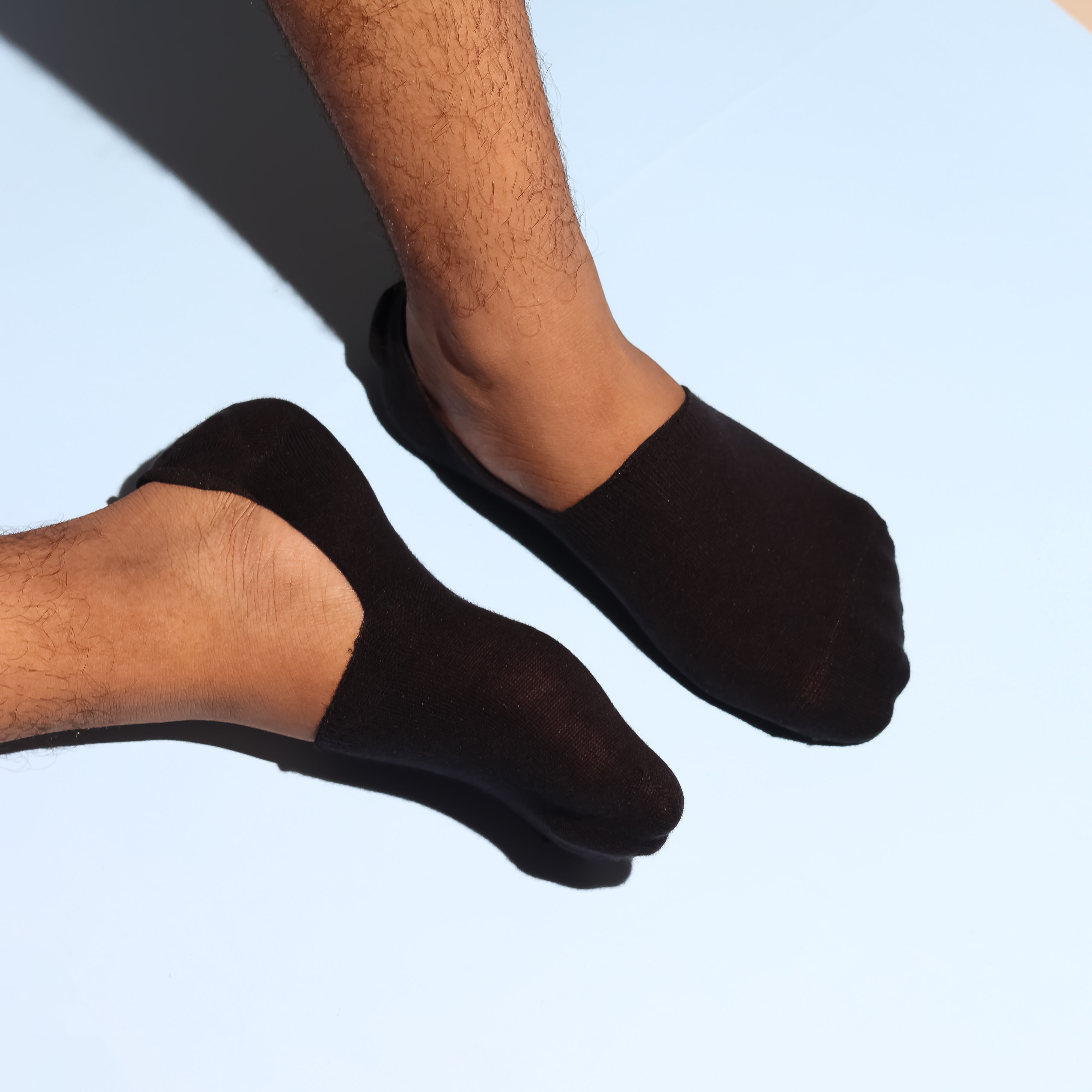 Black Solid Non-Slip | No Show Loafer Socks For Men