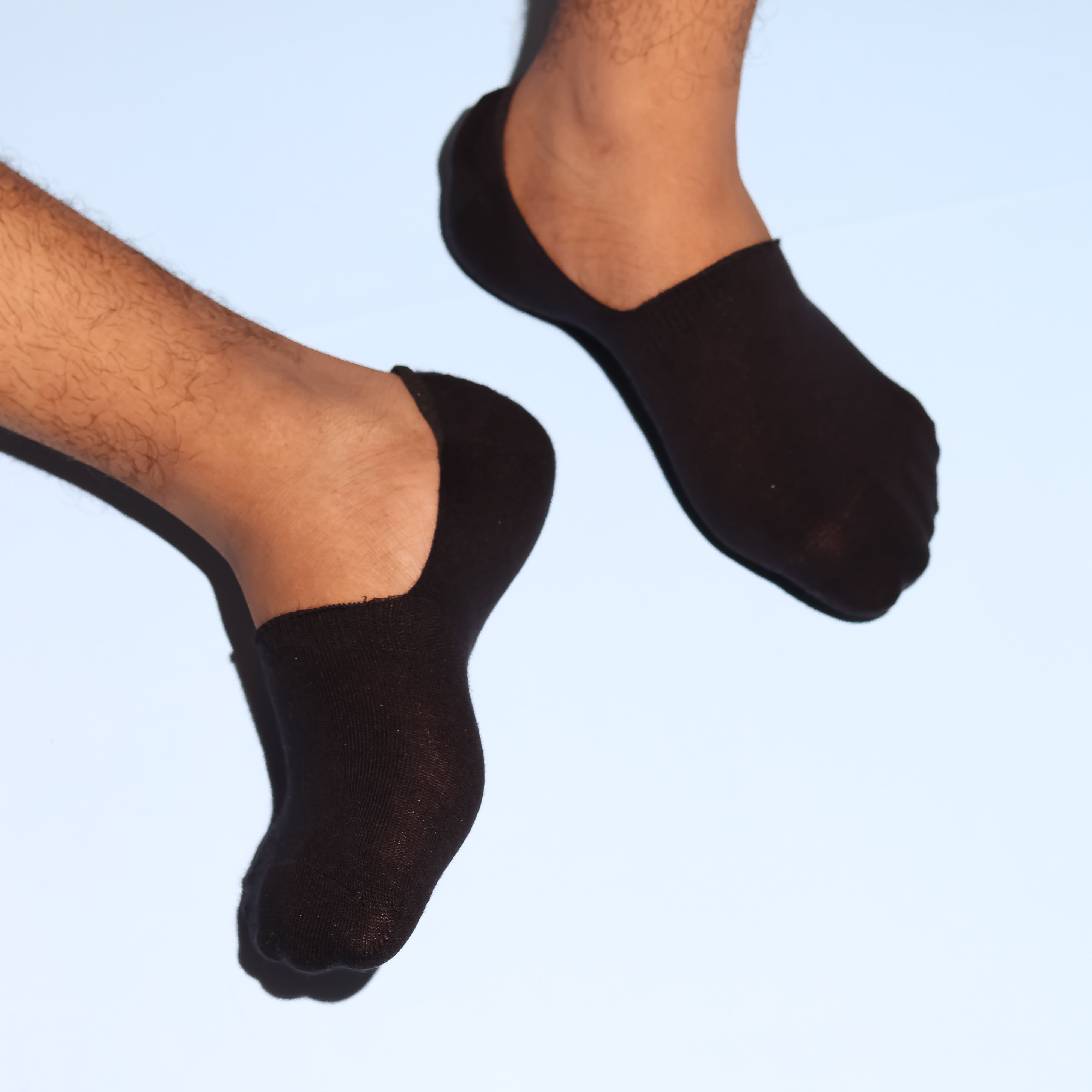 Black Solid Non-Slip | No Show Loafer Socks For Men