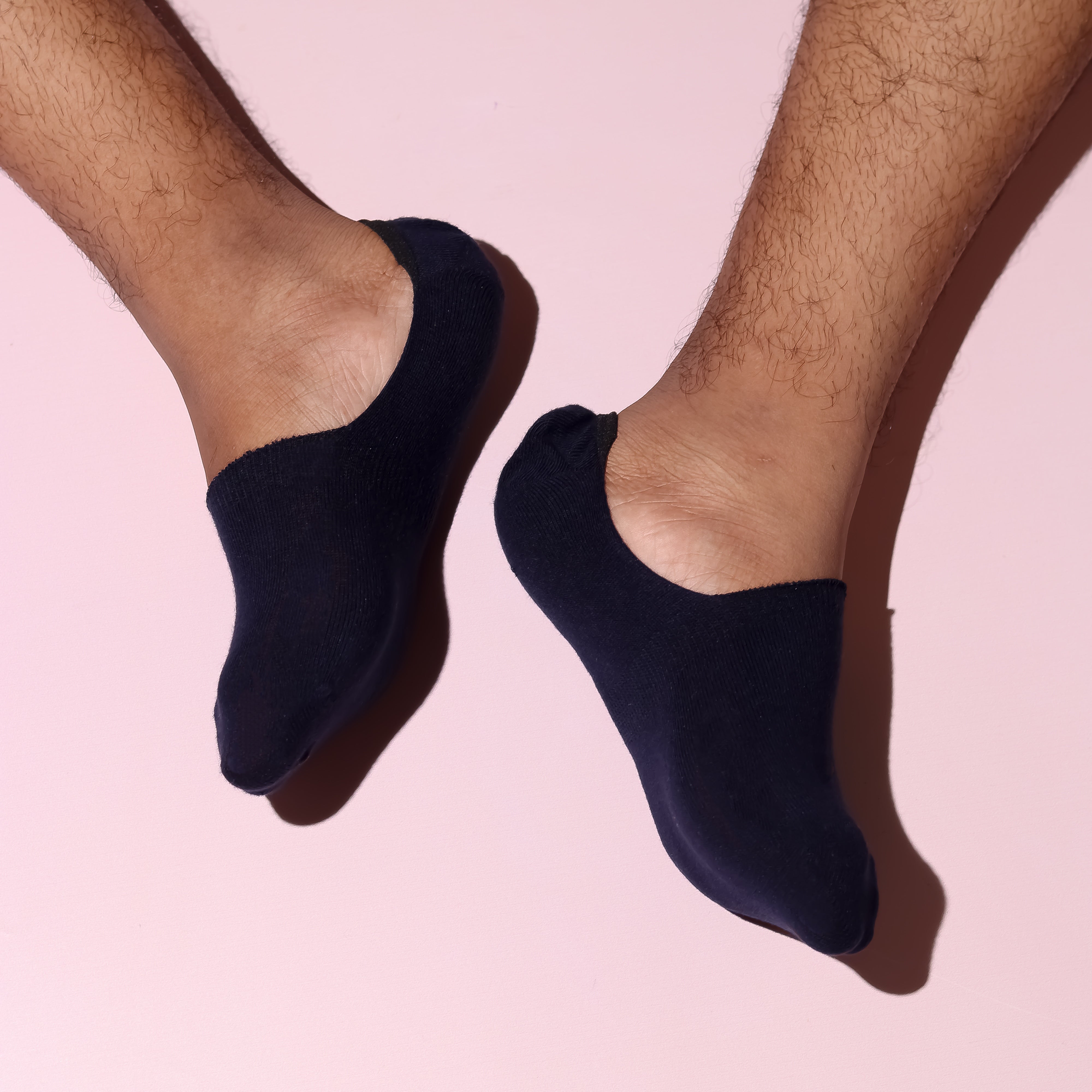Navy Solid Non-Slip | No Show Socks For Men