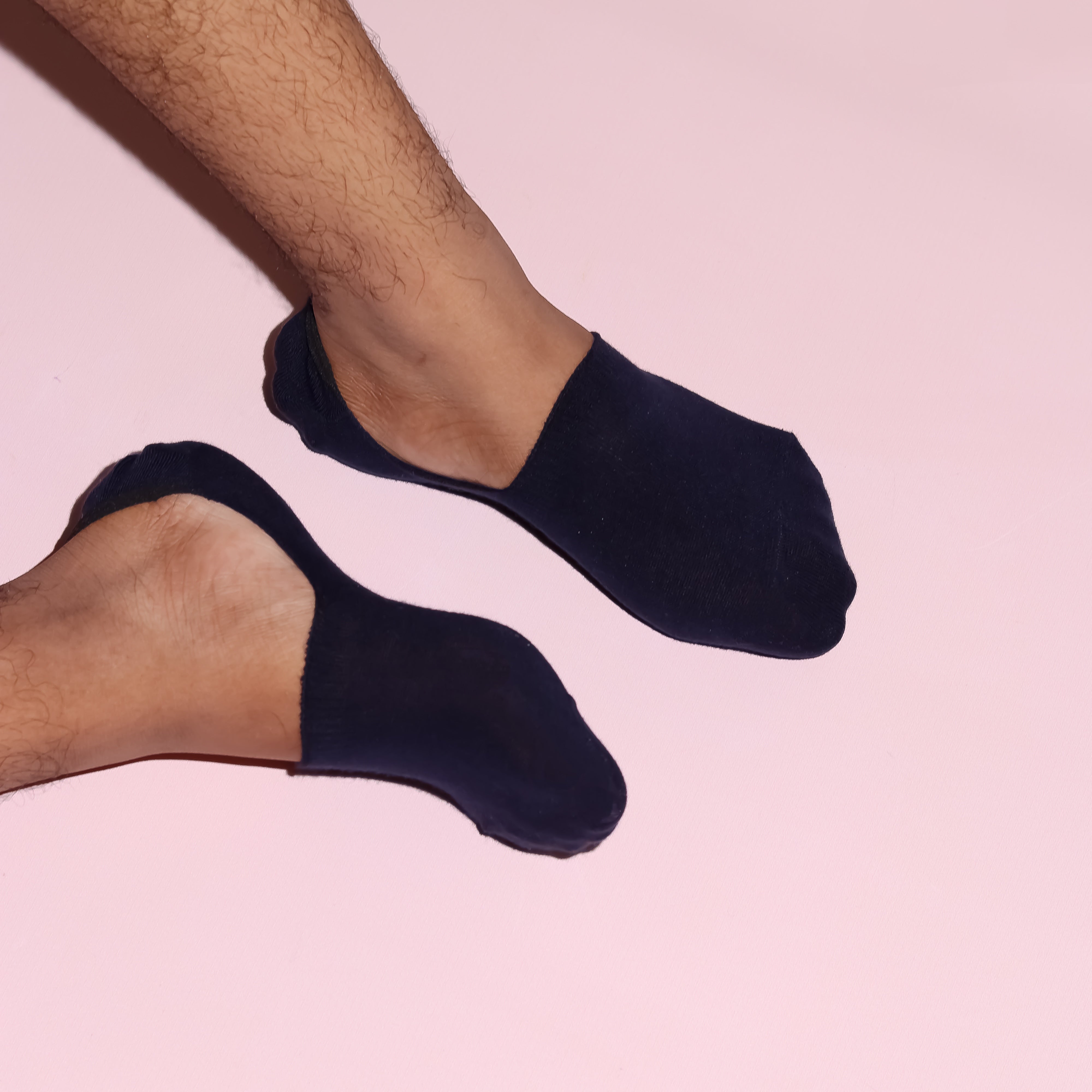 Navy Solid Non-Slip | No Show Socks For Men