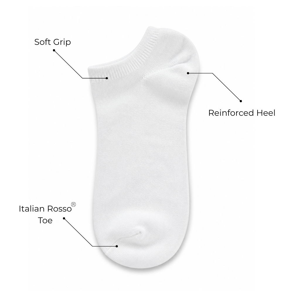 Short Socks | Unisex | Pack of 3 Pairs | Black, Grey & White