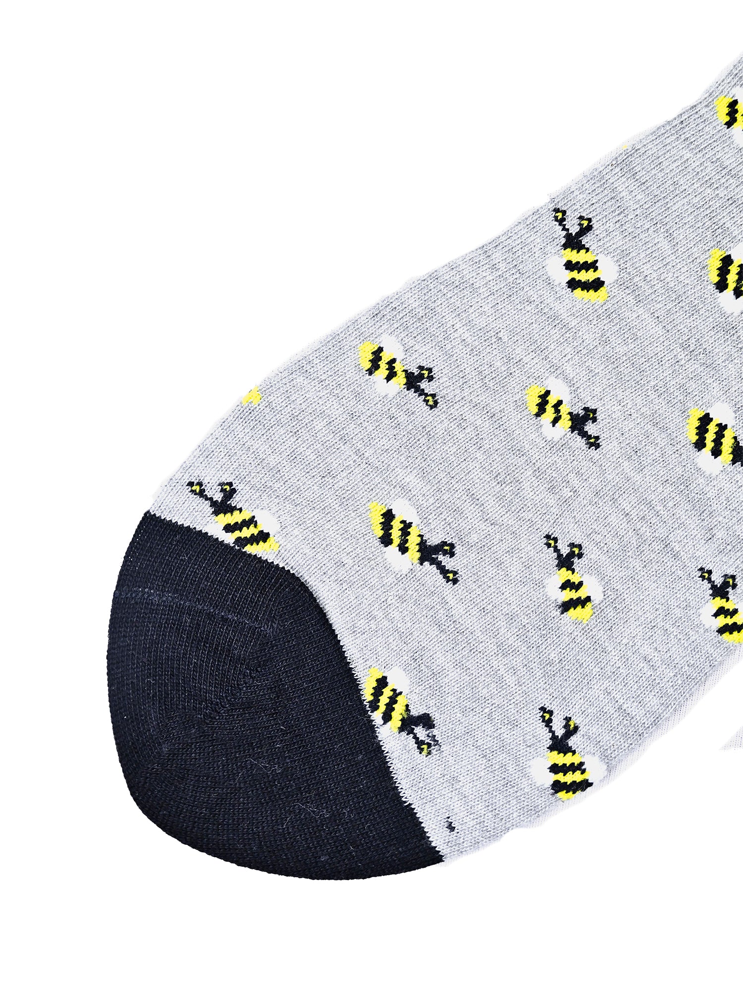 Bumblebee | Grey Mid-Calf Socks For Men | 1 Pair