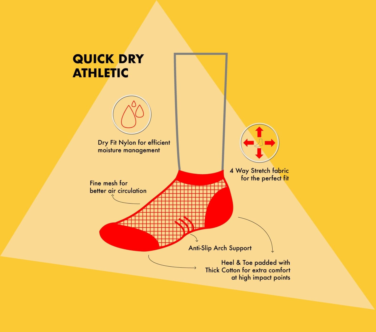Quick Dry | Athletic Socks