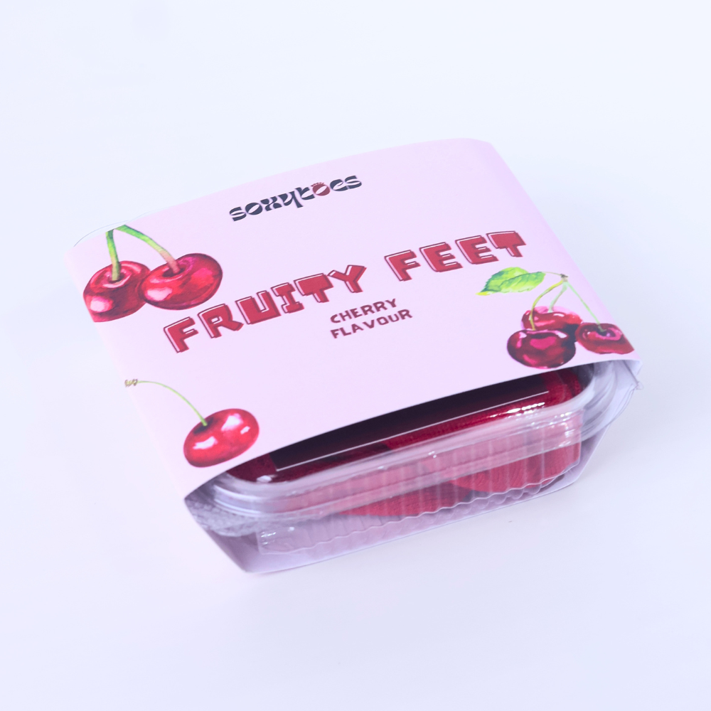 Mon Cherrie Cherry-Themed Bamboo Ankle Socks