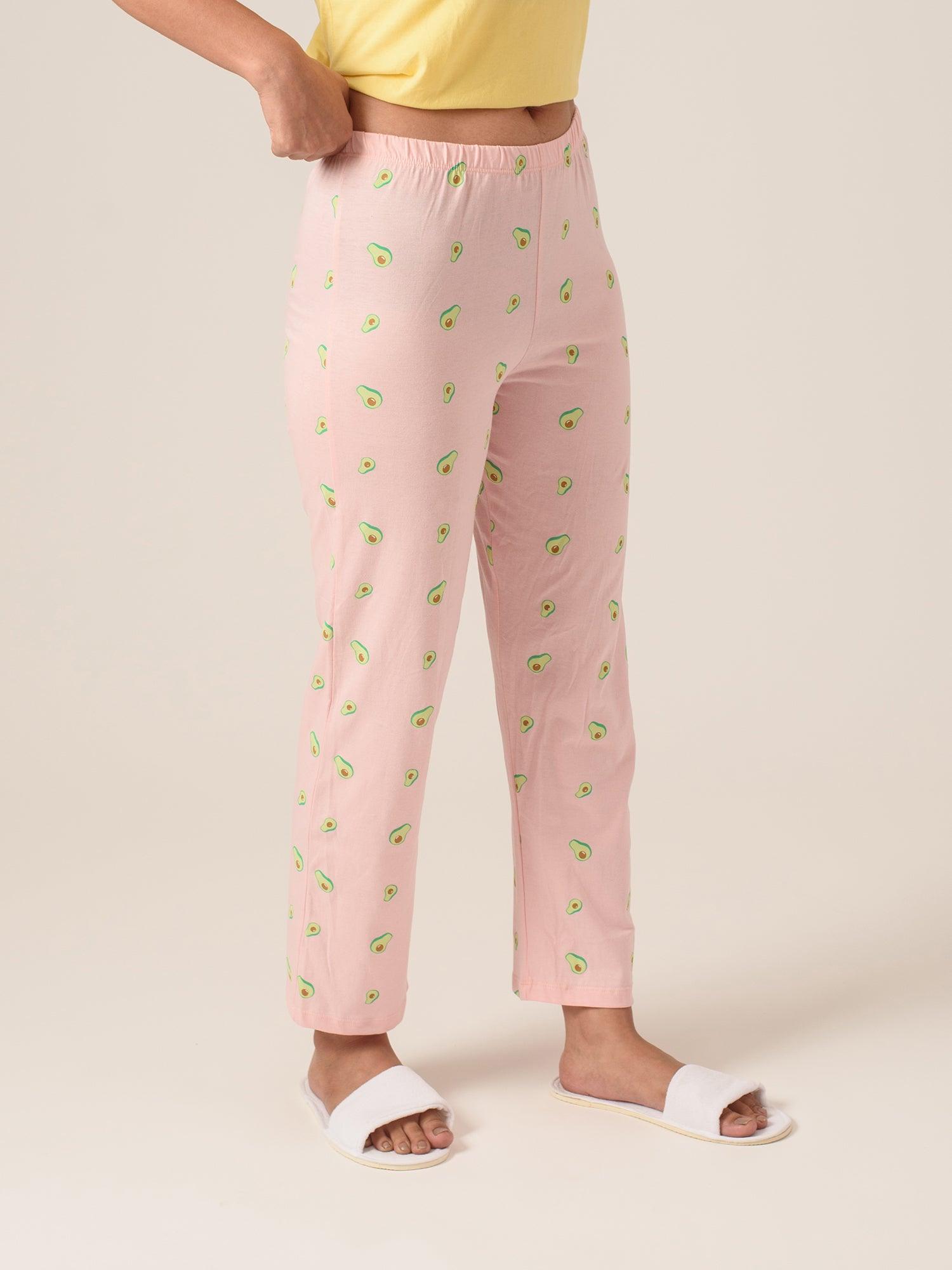 Let's Avocuddle Printed Cotton Pyjamas - soxytoes