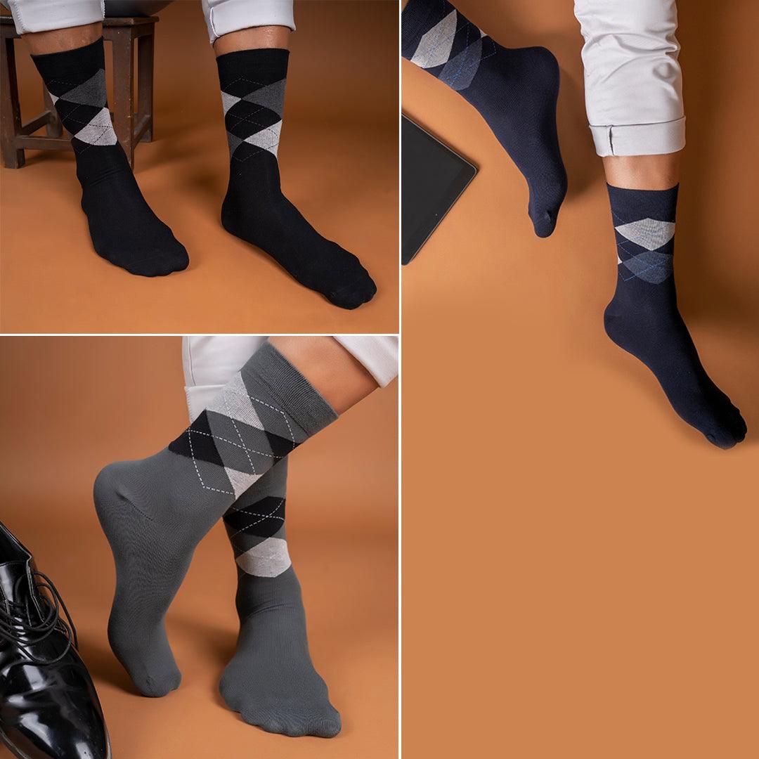 Classic Argyle Socks - Pack of 3 - soxytoes