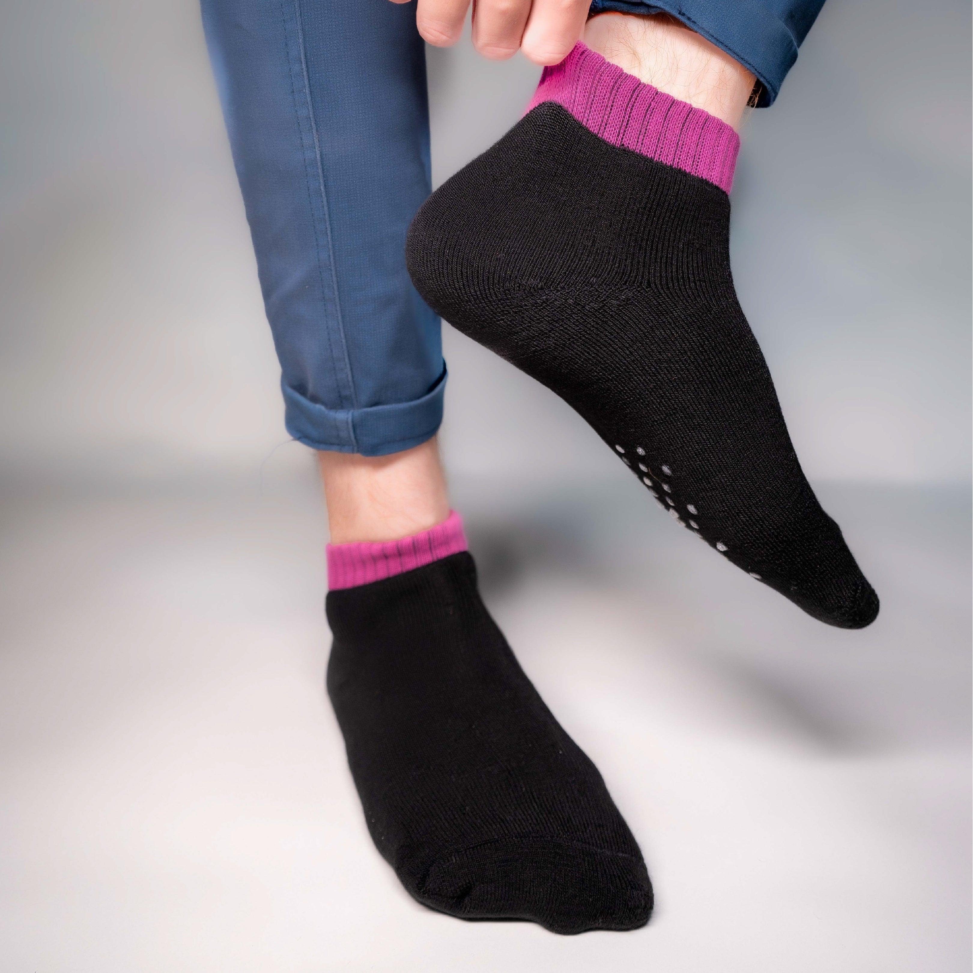 Black Anti-Slip Gripper Socks