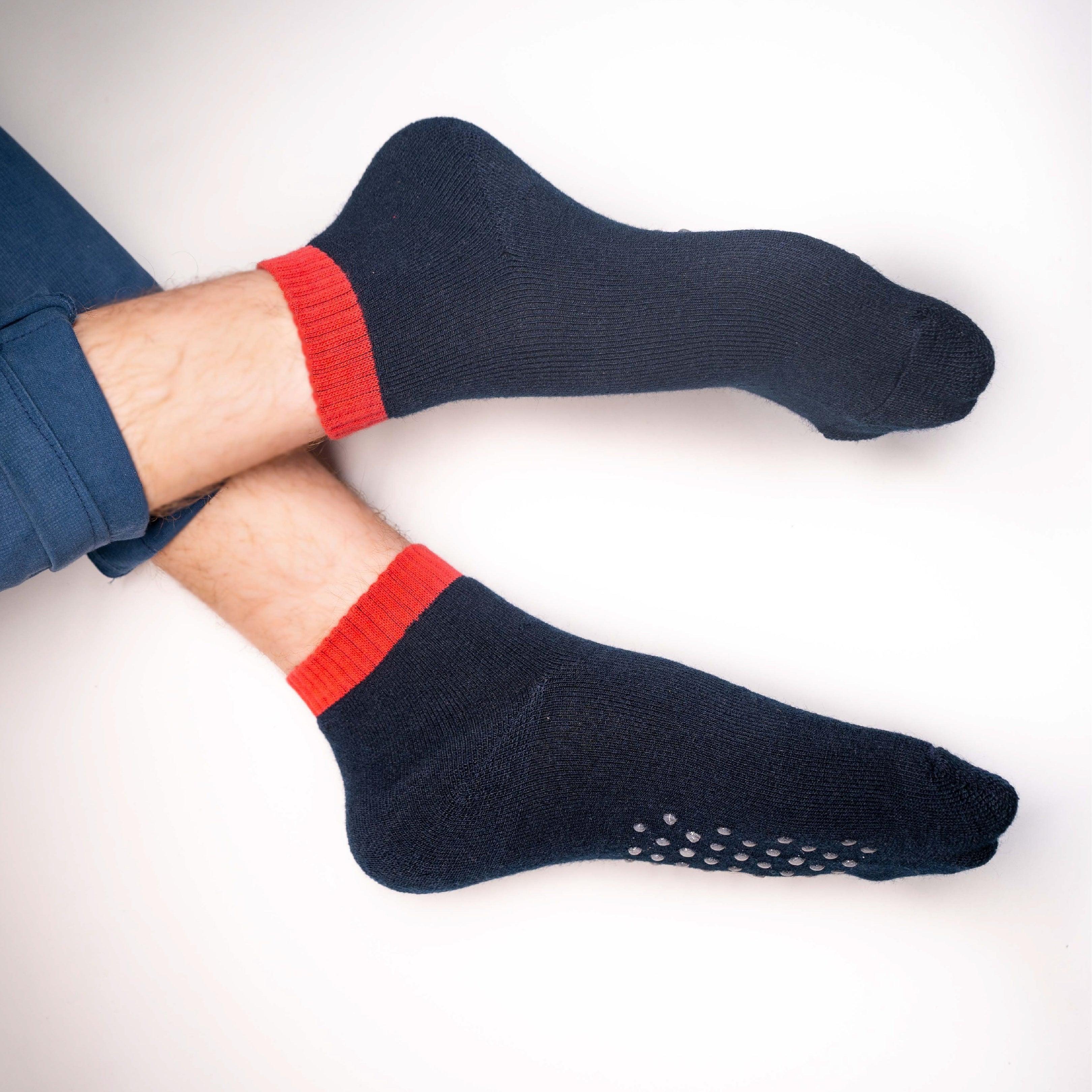 Navy Anti-Slip Gripper Socks - soxytoes