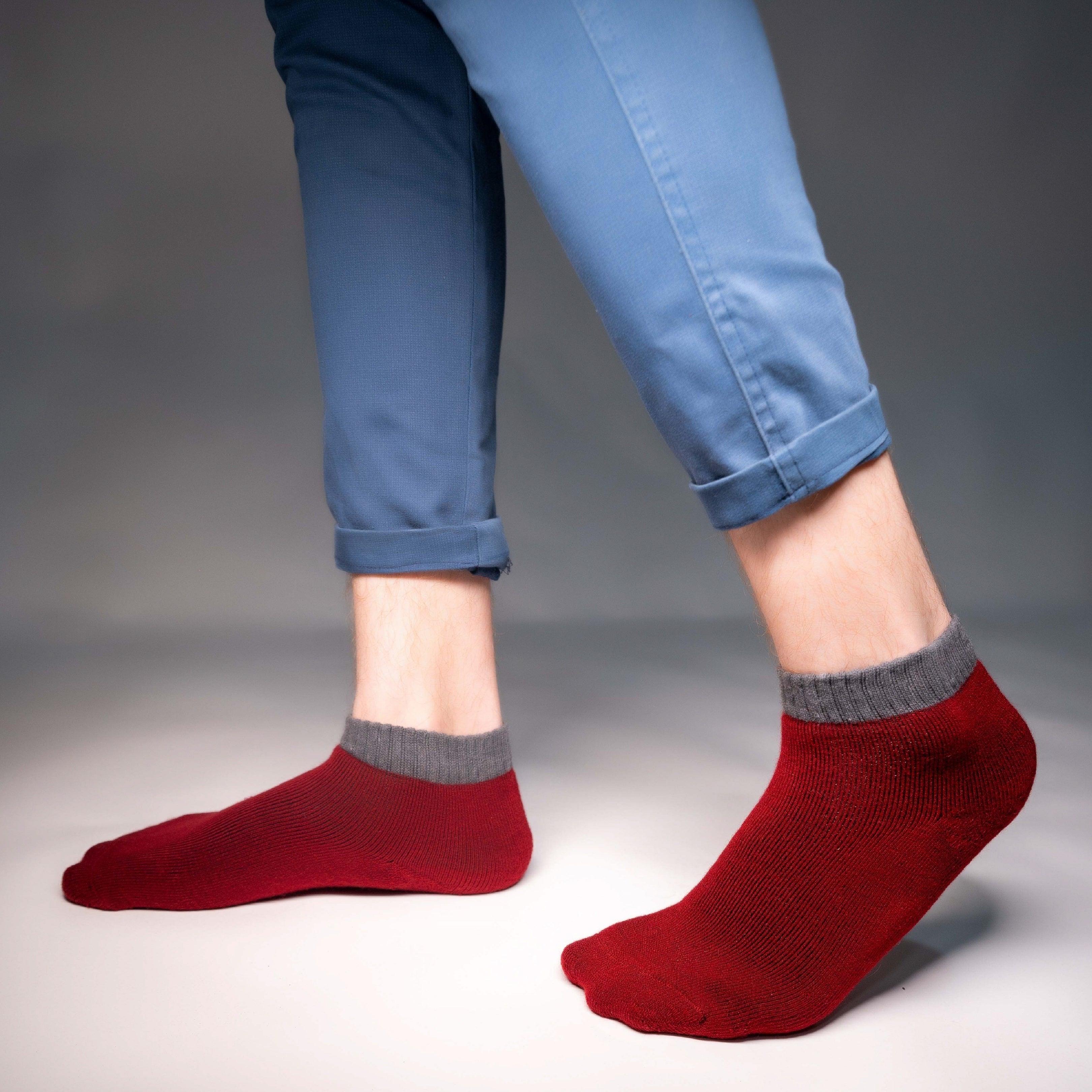 Maroon Anti-Slip Gripper Socks - soxytoes