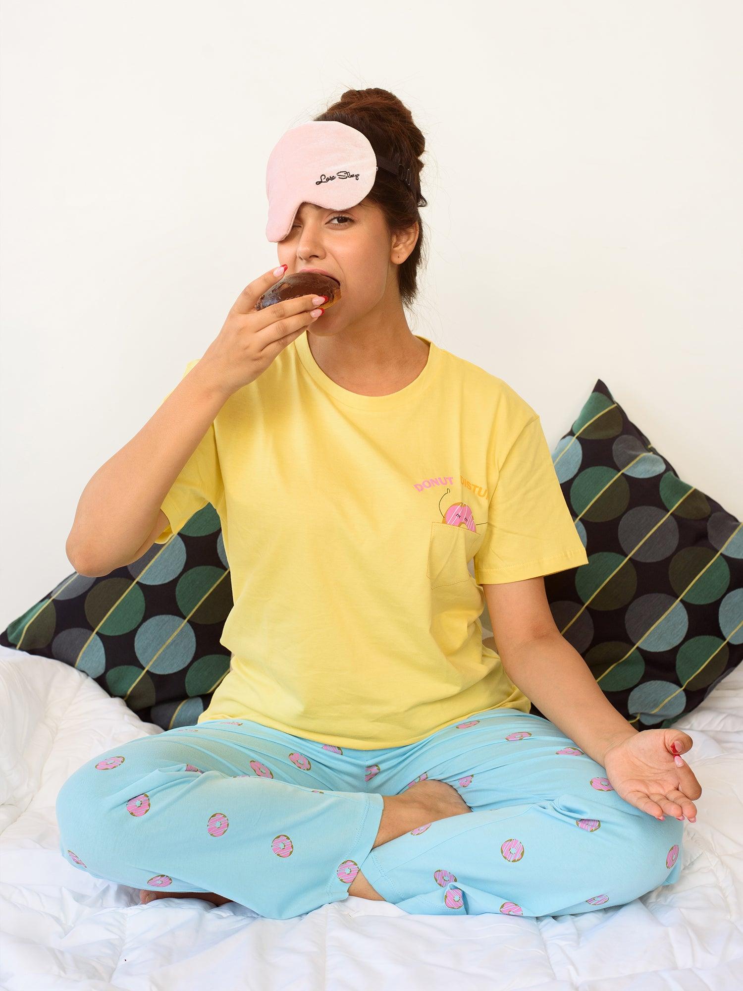 Donut Disturb Cotton Graphic T-Shirt - soxytoes