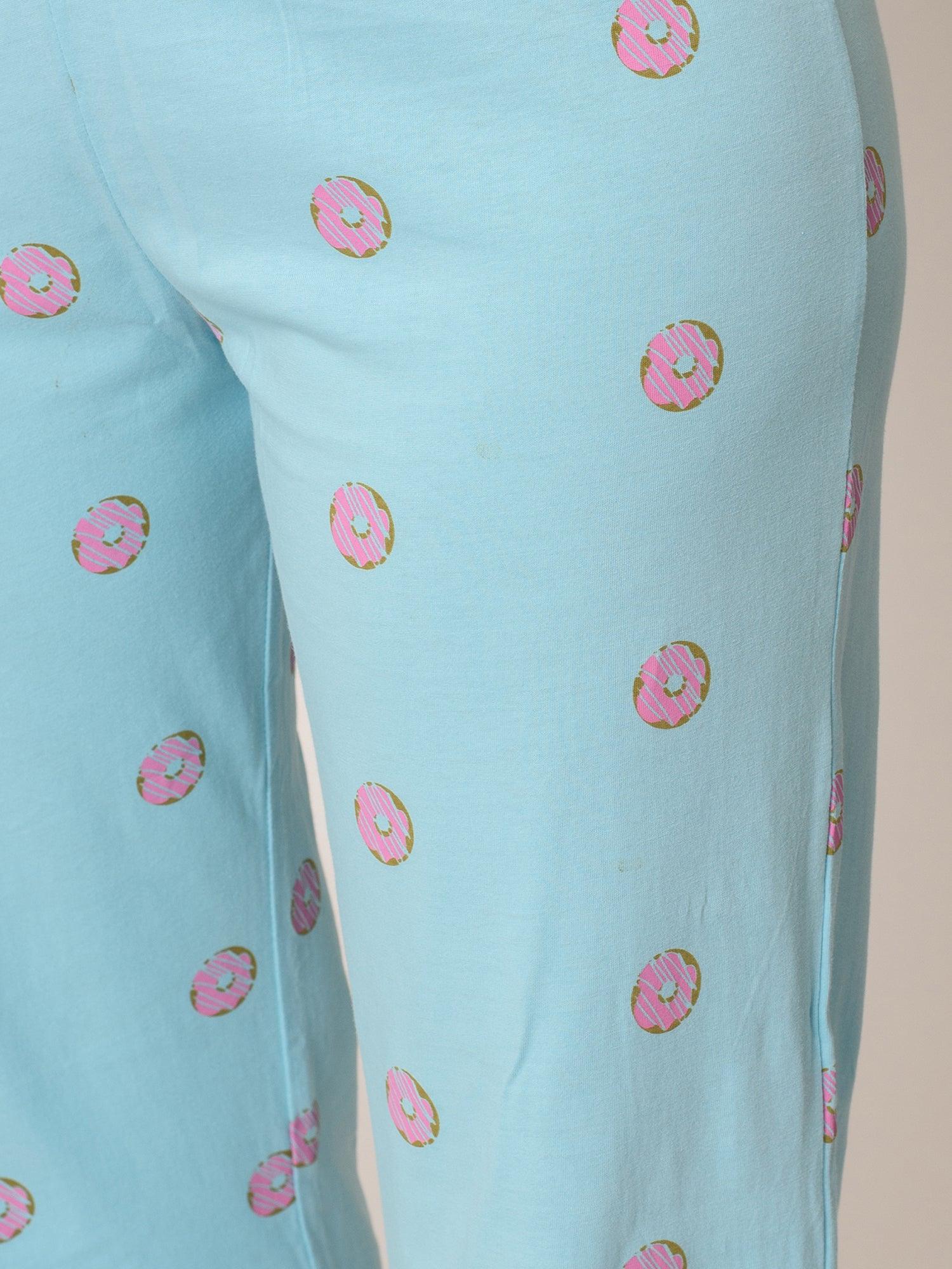 Donut Print Cotton Pyjamas - soxytoes