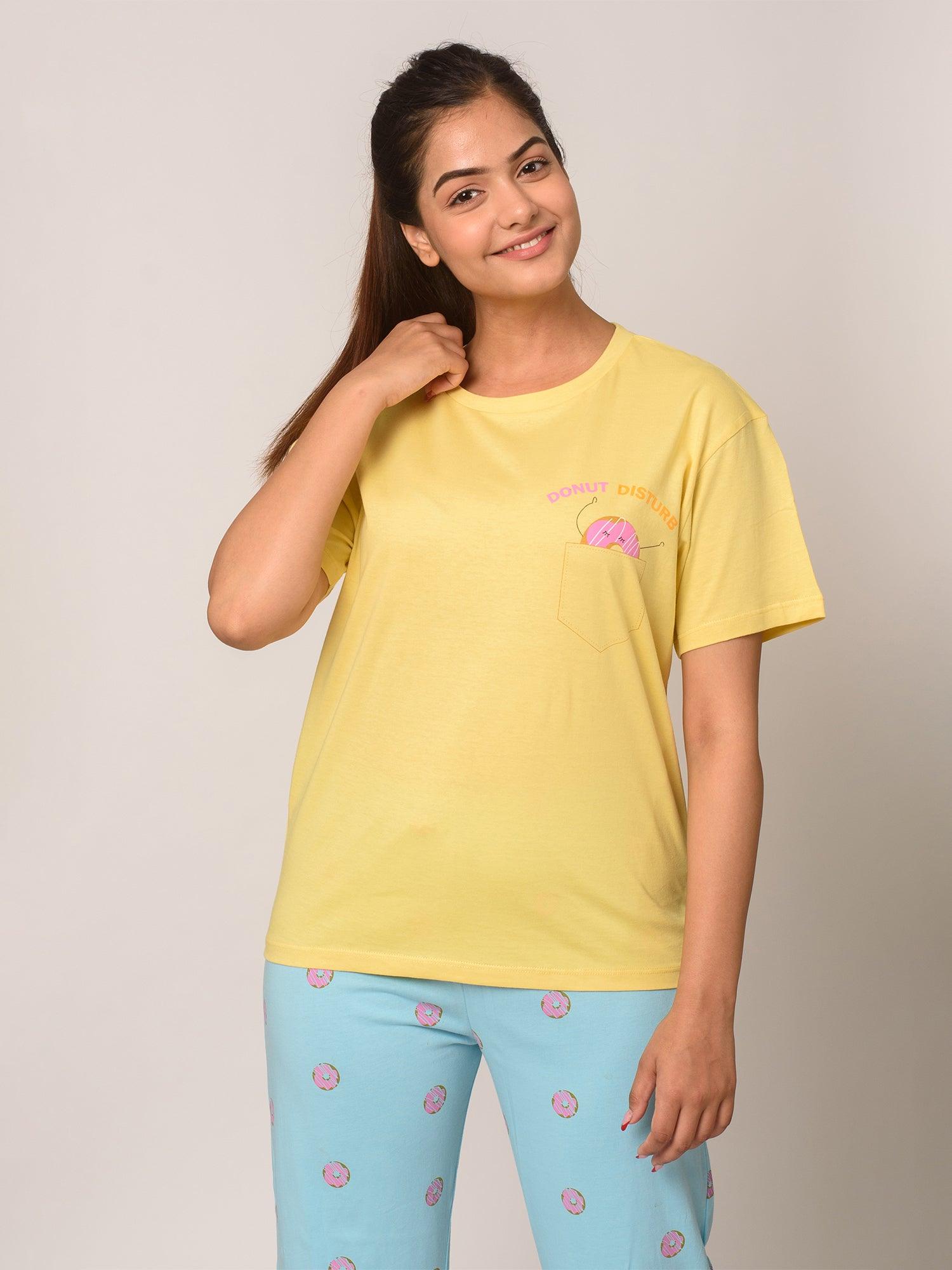 Donut Disturb Cotton Graphic T-Shirt - soxytoes