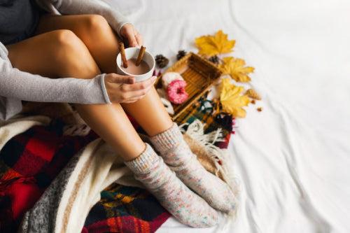 Colored Socks with Autumn Footwear Combinations