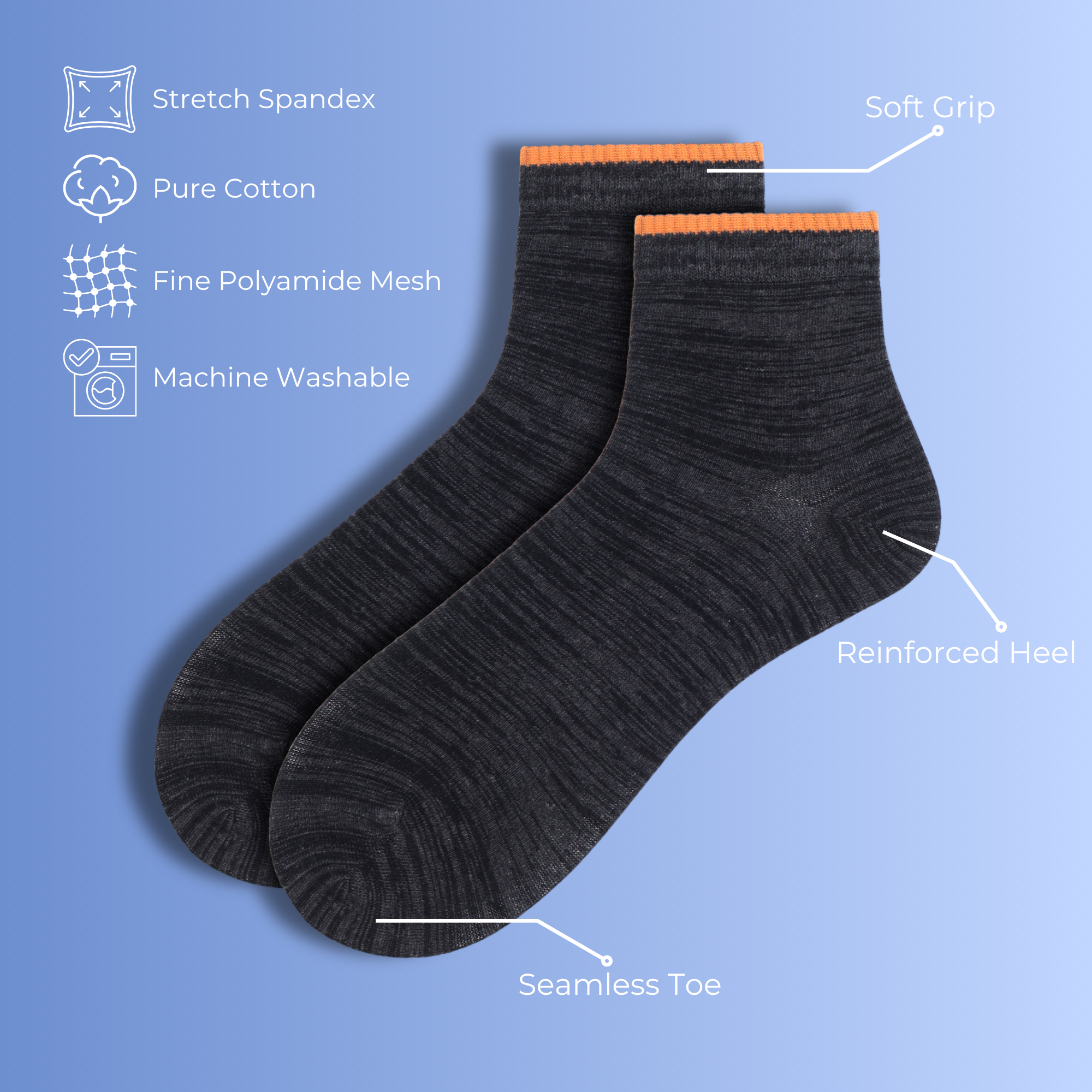 Twintone Casuals Pack of 2 Pairs | Ankle Socks