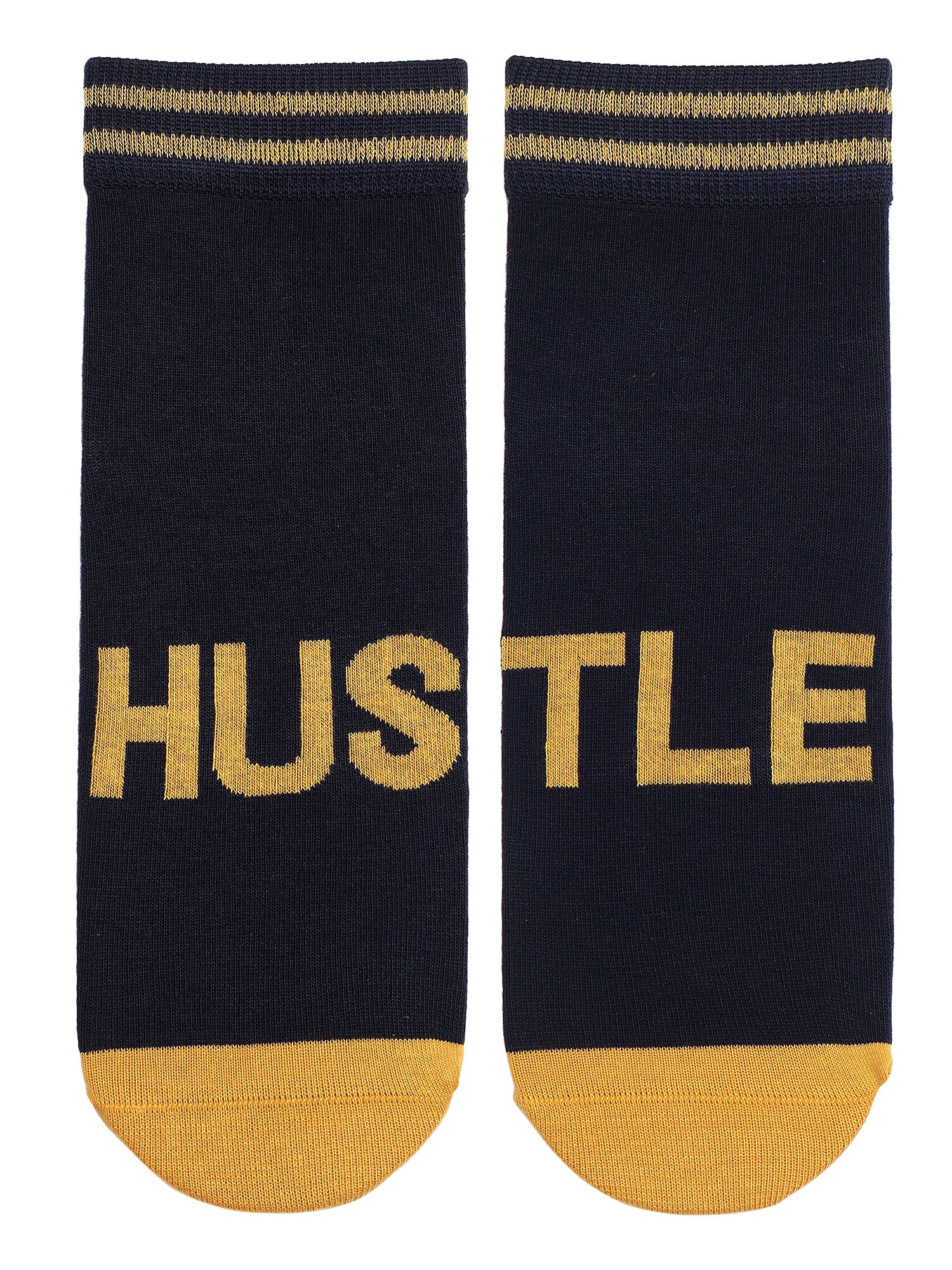 Hustle | Navy Blue Ankle Socks