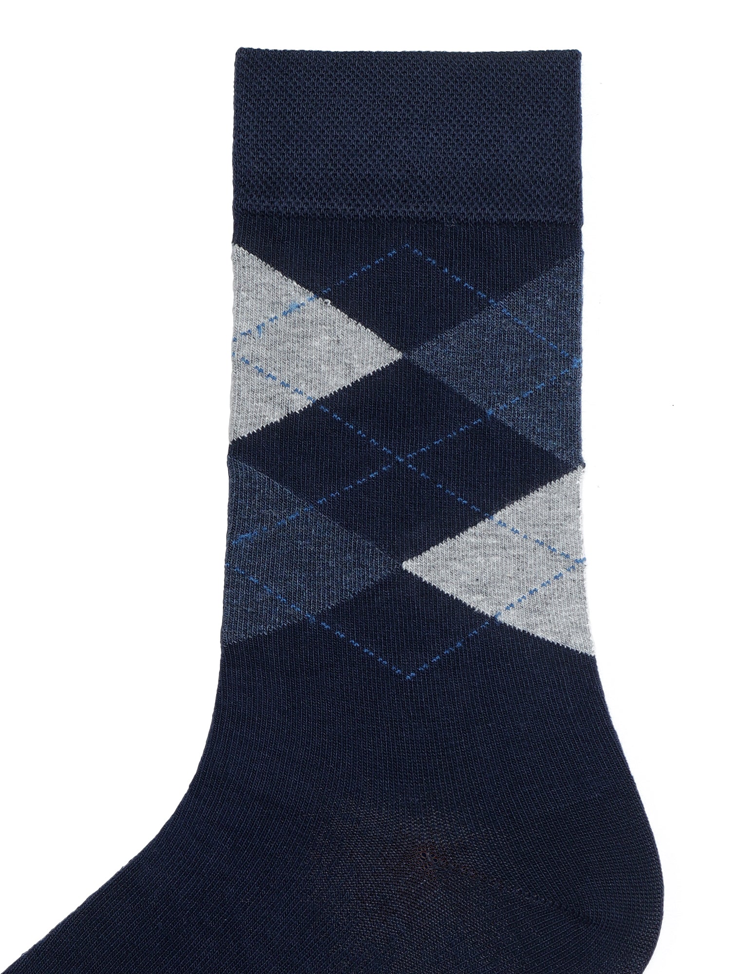 Classic Argyle Socks - Navy Blue