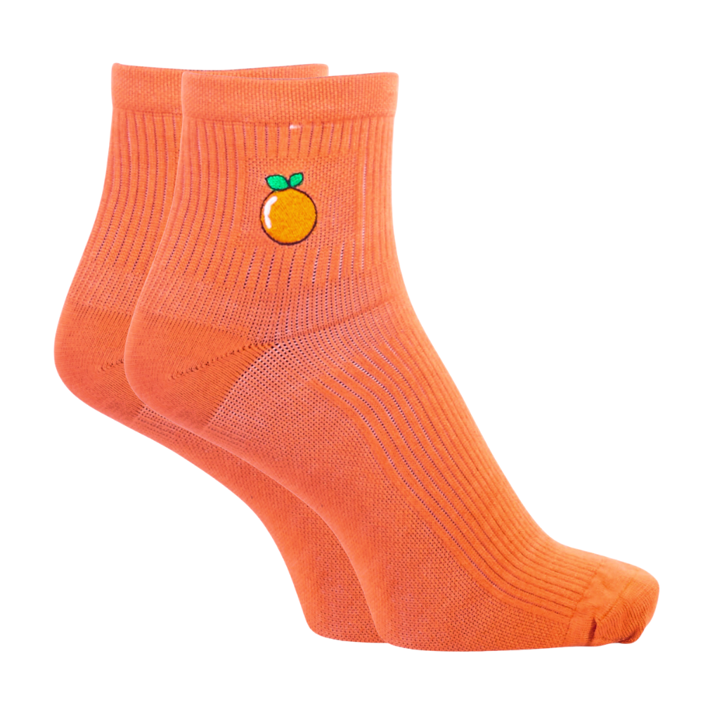 Clementine Citrus-Themed Bamboo Socks