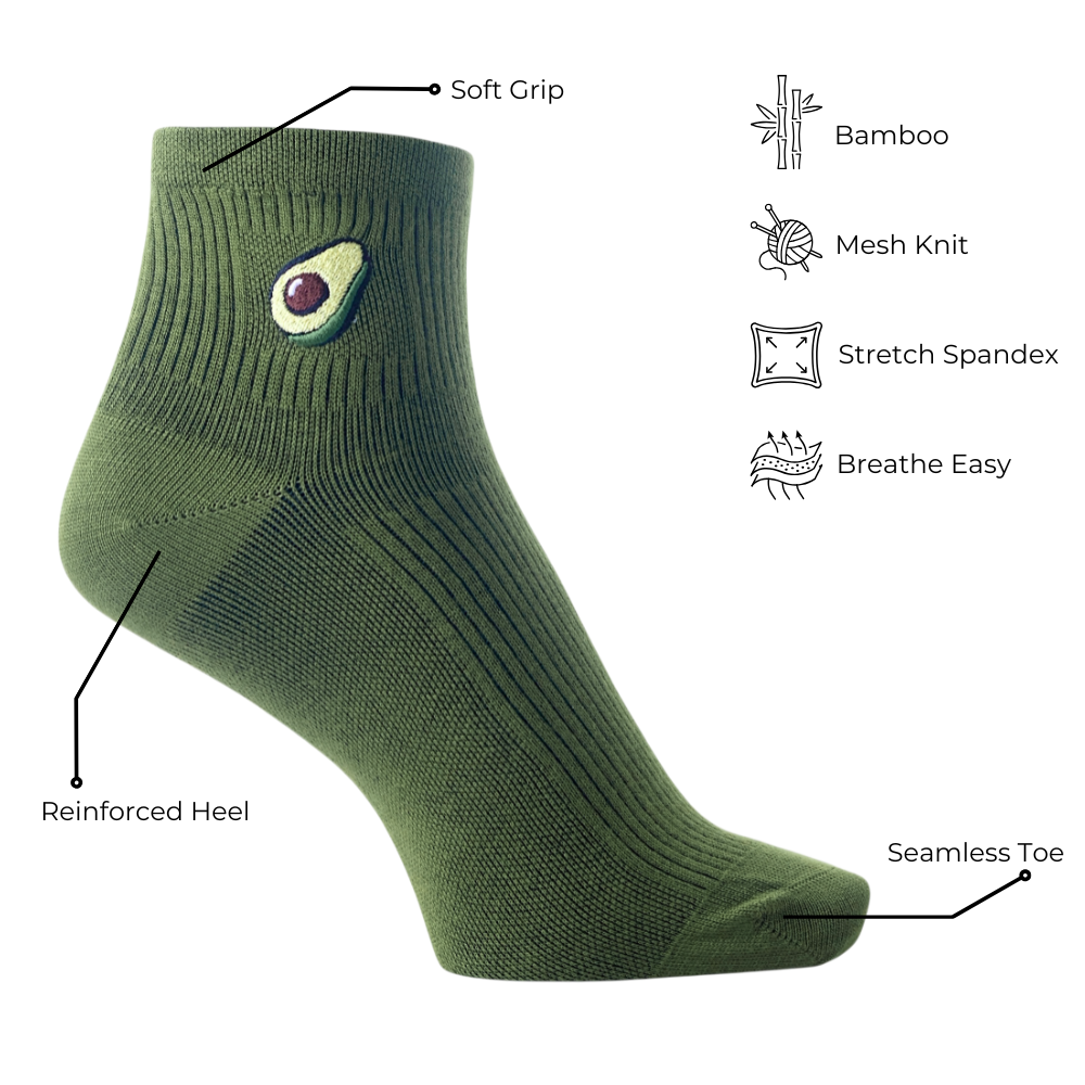 Avo Avocado Bamboo Socks – Soft, Breathable & Comfortable