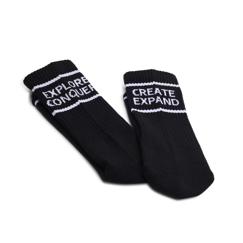 Create Explore Expand Conquer | Unisex Athletic Socks