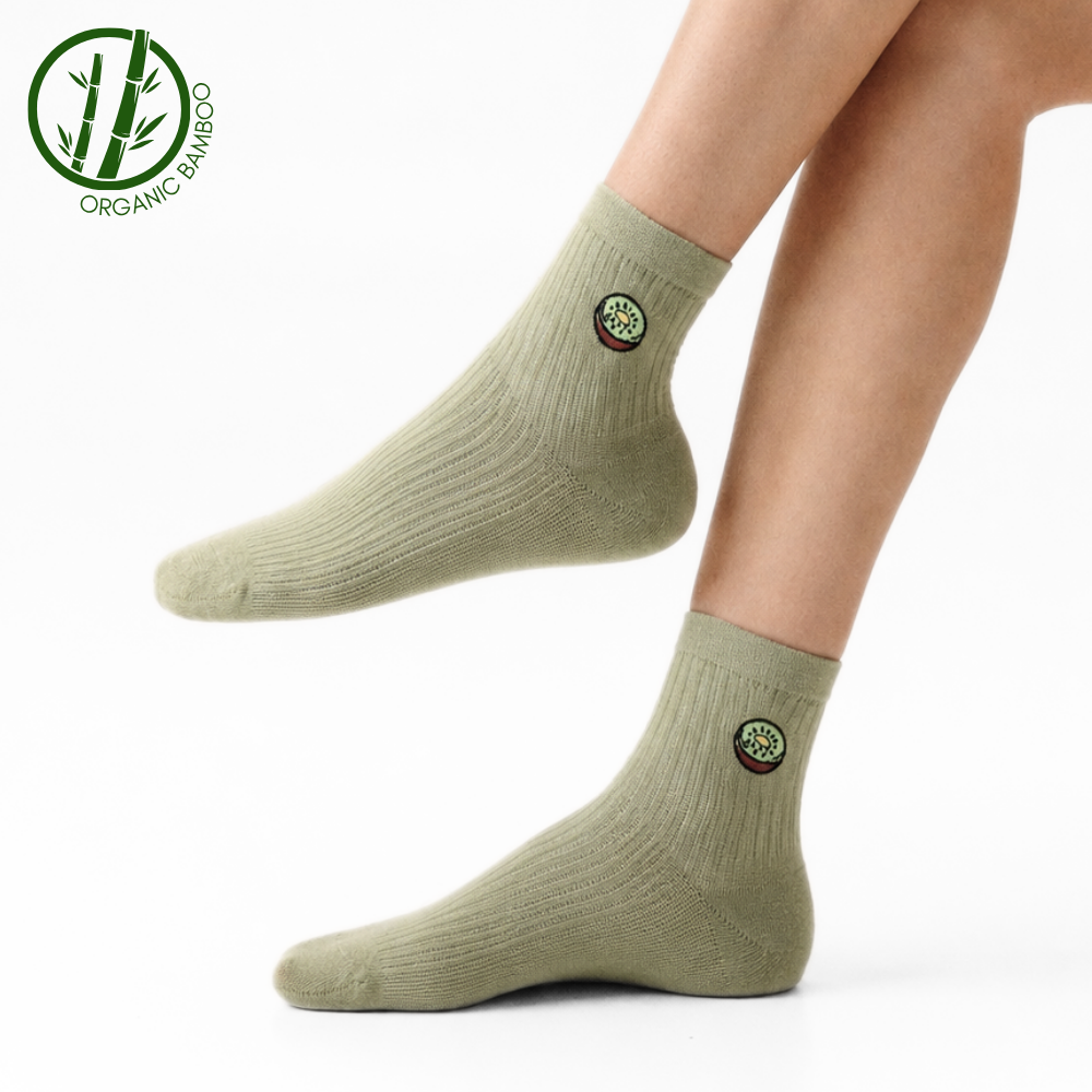 Kiwi Fruit-Inspired Bamboo Socks