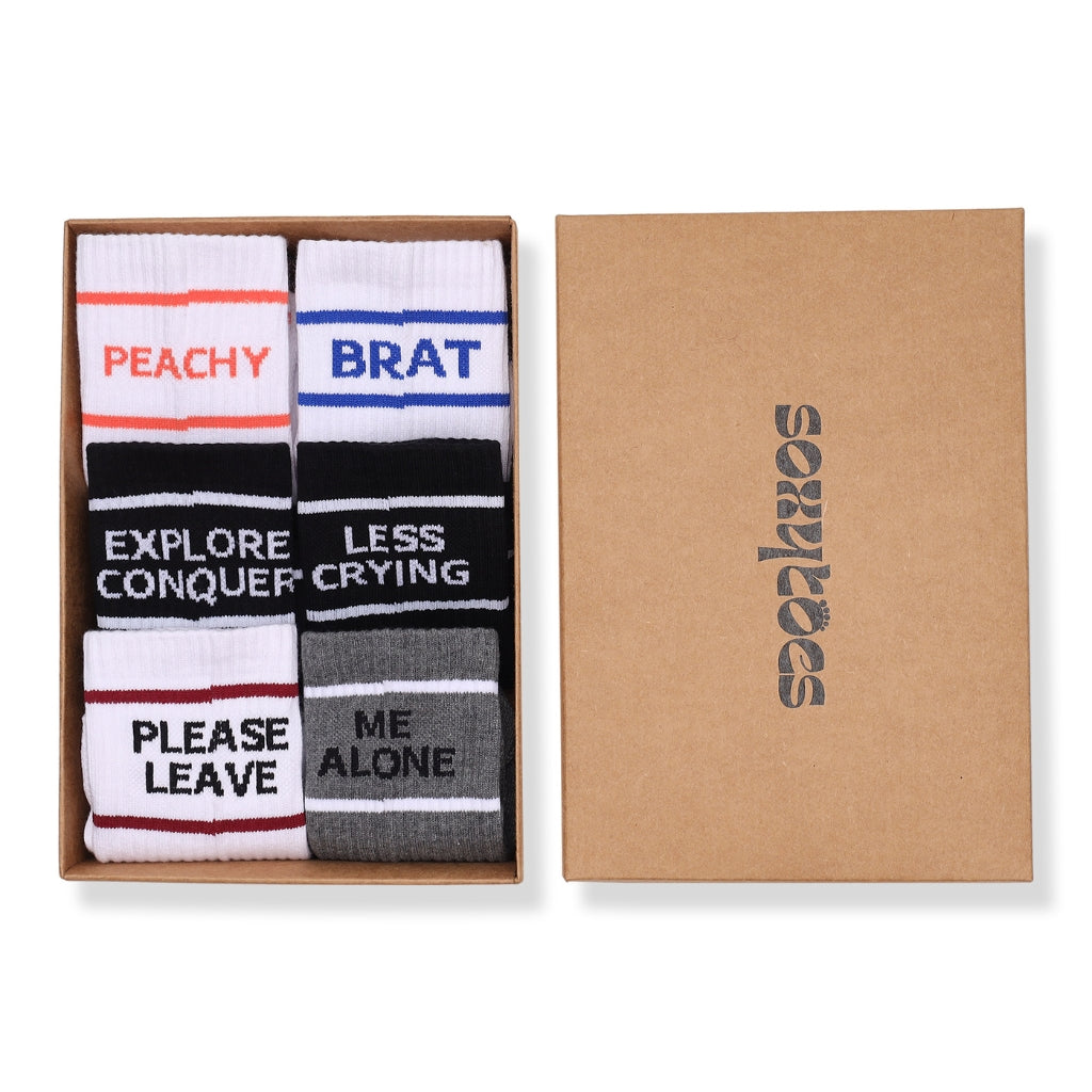 Soxy Pump | Box of 6 Unisex Athletic Socks