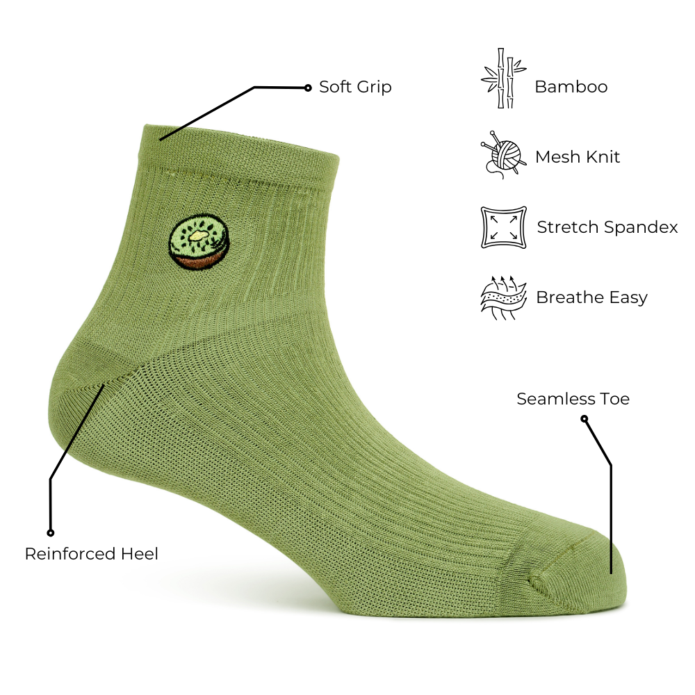 Kiwi Fruit-Inspired Bamboo Socks