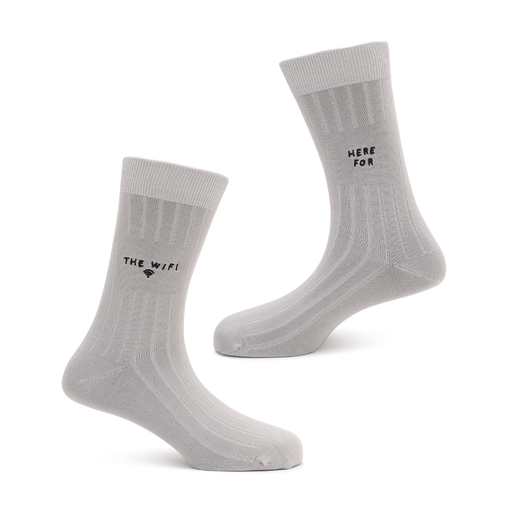 Here for the WiFi | Men's Crew Socks