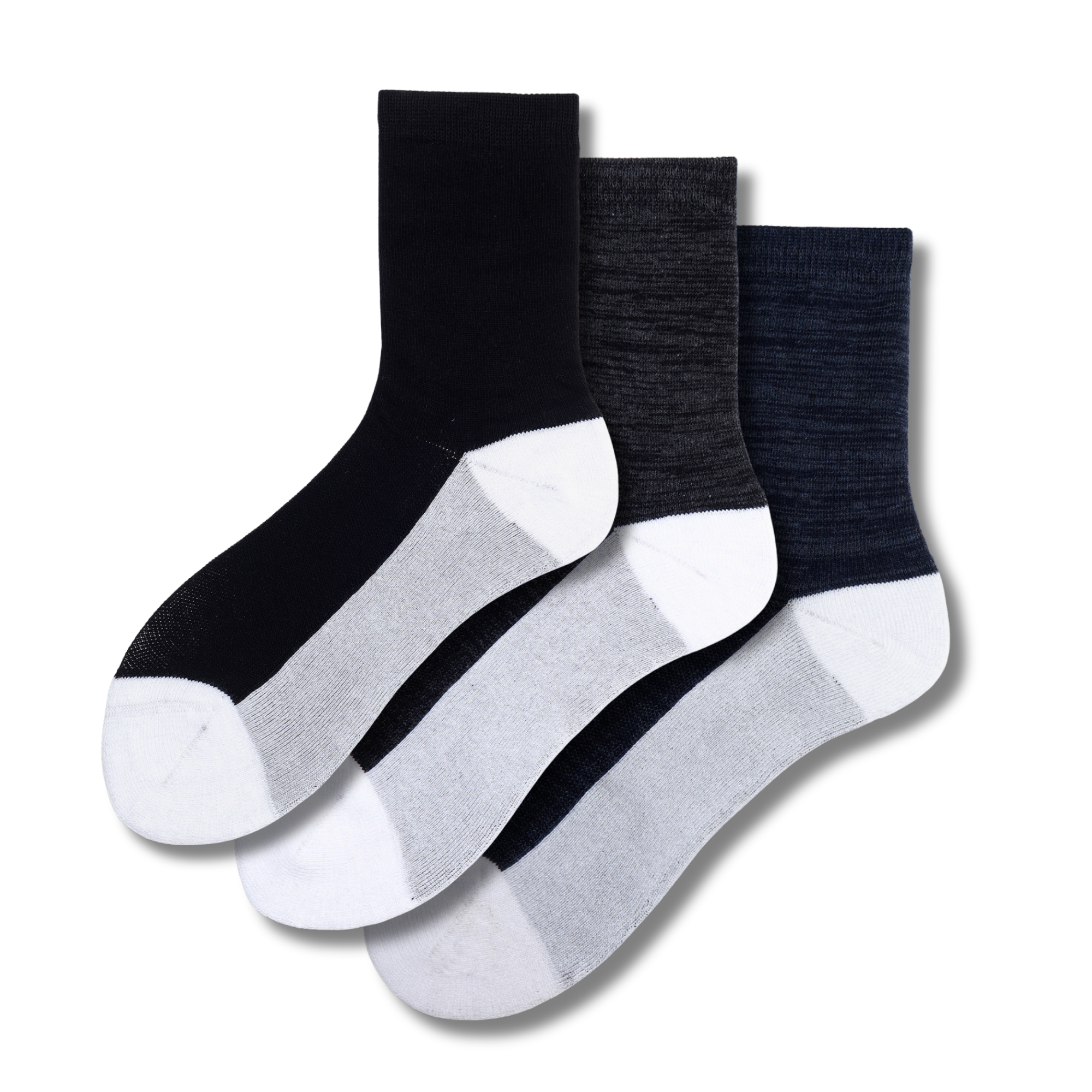 CareWalk Greys Pack of 3 Pairs | Diabetic Care Socks